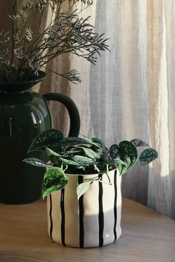 Vaso Thrive Ø16 cm - Preto-branco  - Scandi Living