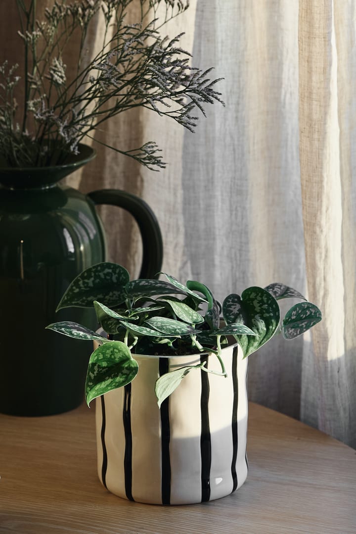 Vaso Thrive Ø16 cm, Preto-branco  Scandi Living