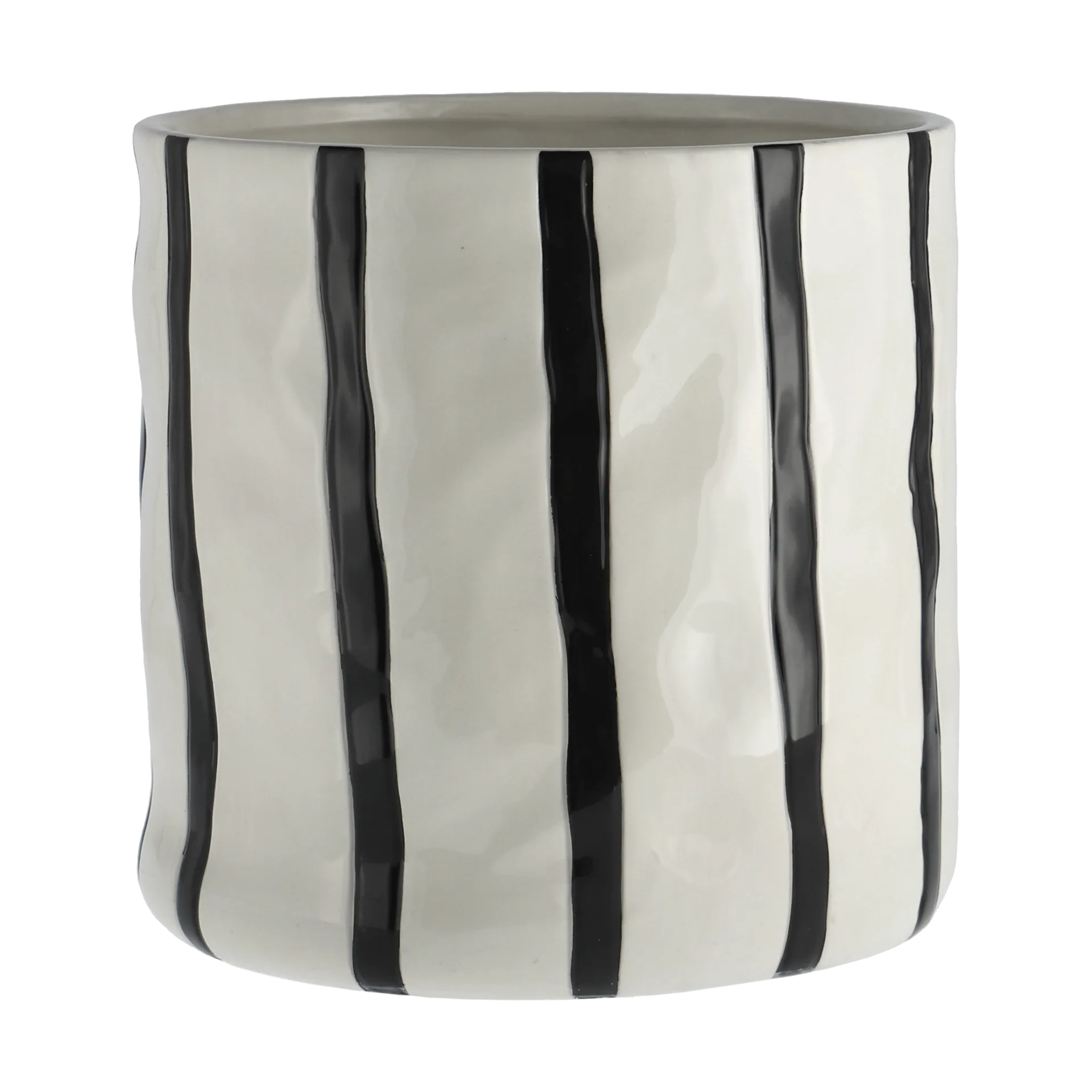 Vaso Thrive Ø20 cm , Preto-branco  Scandi Living