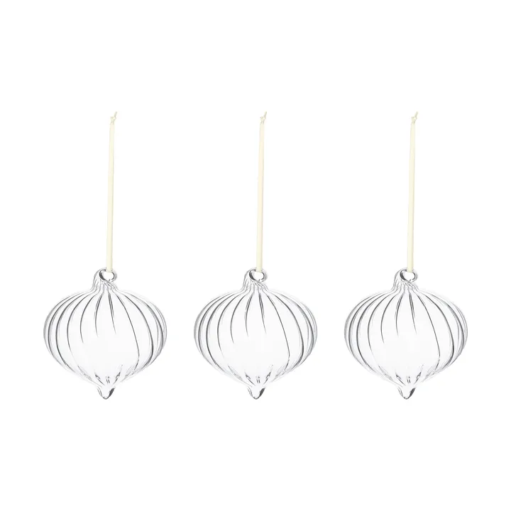 Whisper bolas de Natal, conjunto de 3 - Transparente - Scandi Living