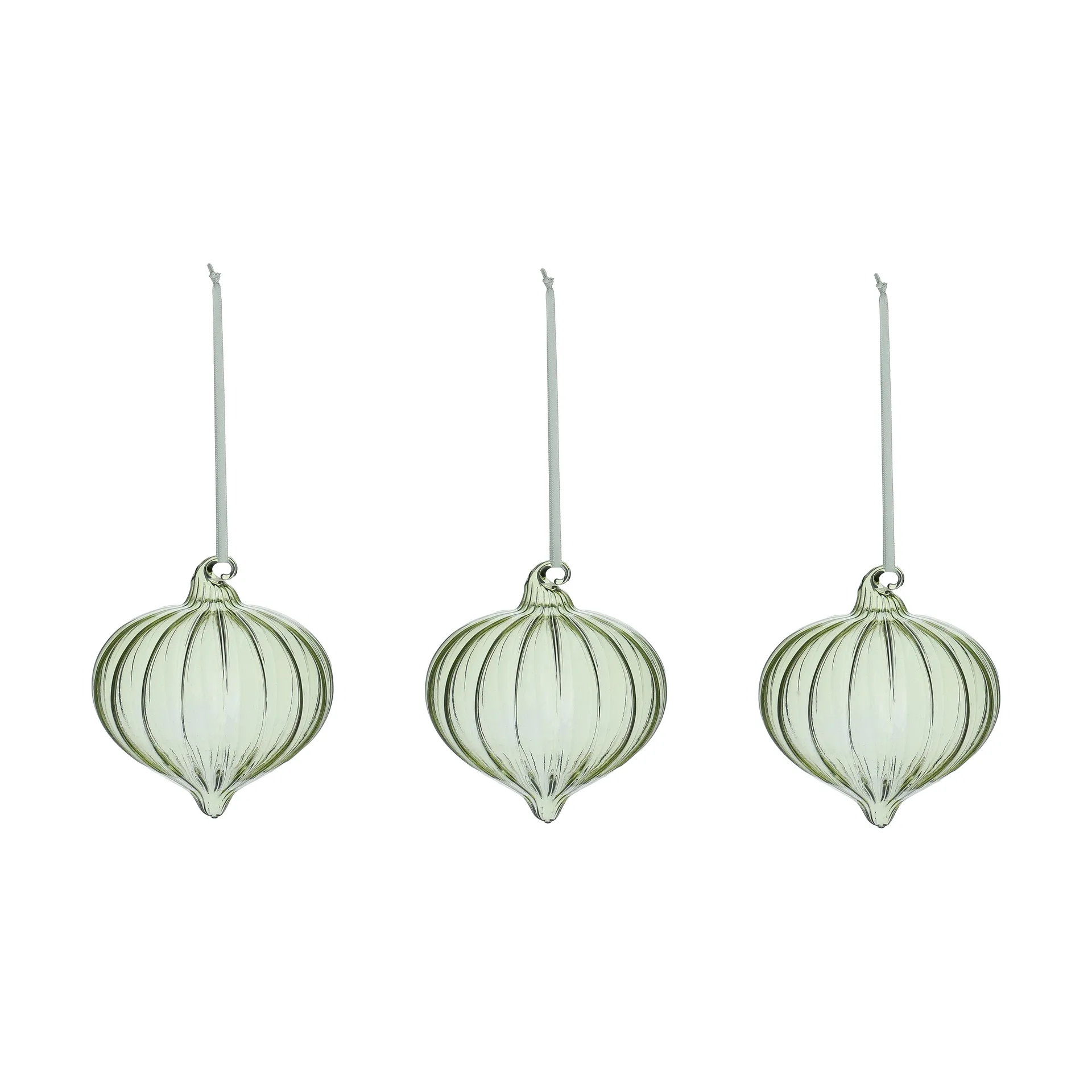 Whisper bolas de Natal, conjunto de 3, Verde Scandi Living