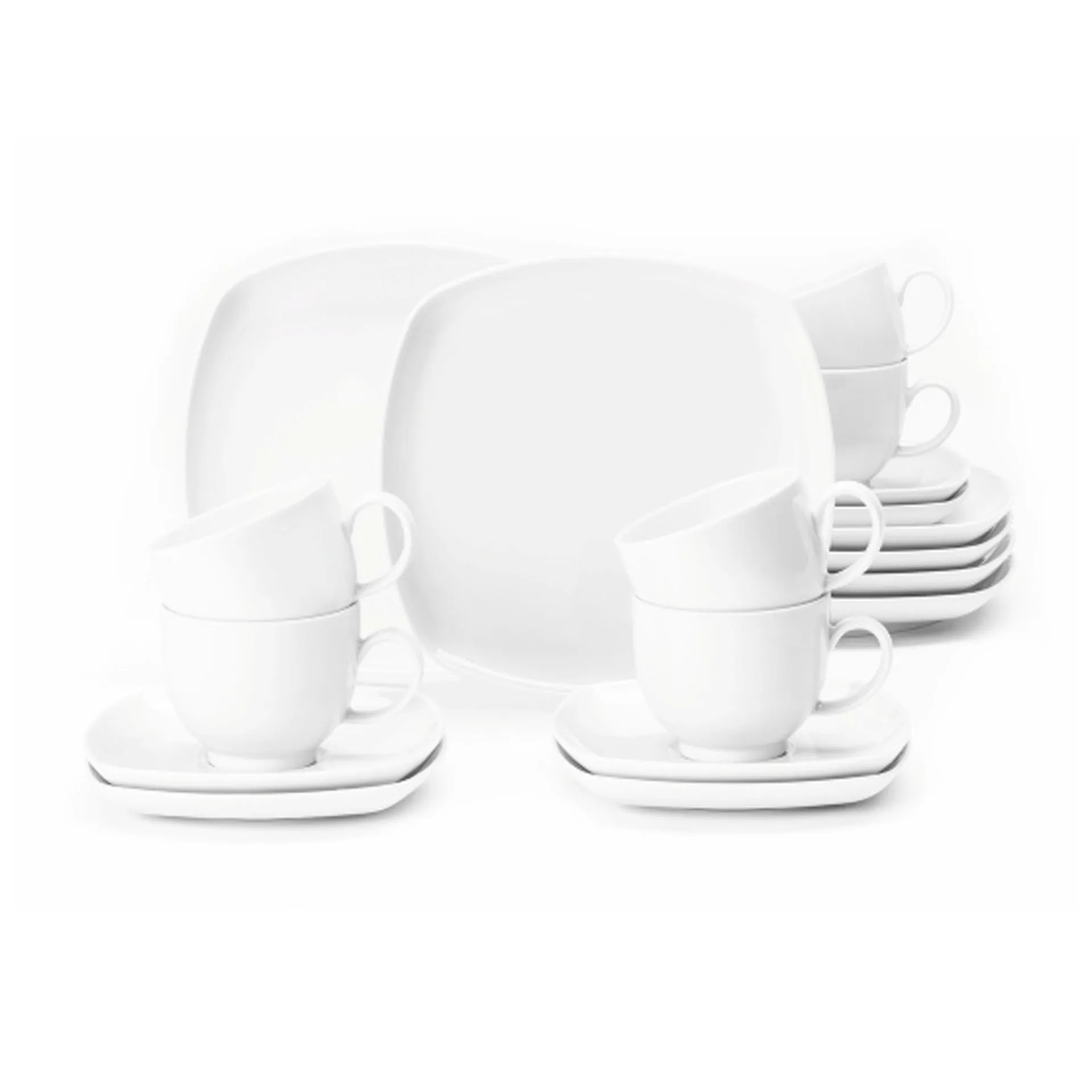 Conjunto de café quadrado Lido 18 peças, Branco  Seltmann Weiden