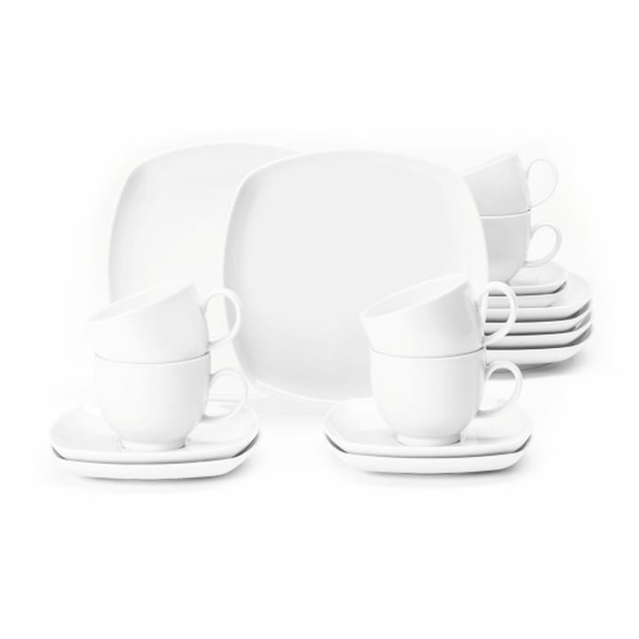 Conjunto de café quadrado Lido 18 peças - Branco  - Seltmann Weiden