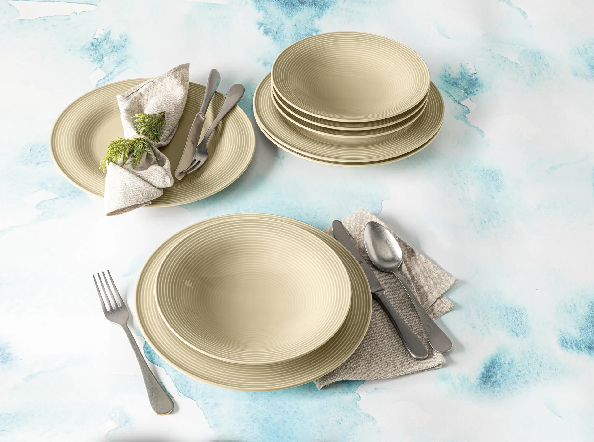 Conjunto de louça Beat 12 peças, Bege areia Seltmann Weiden