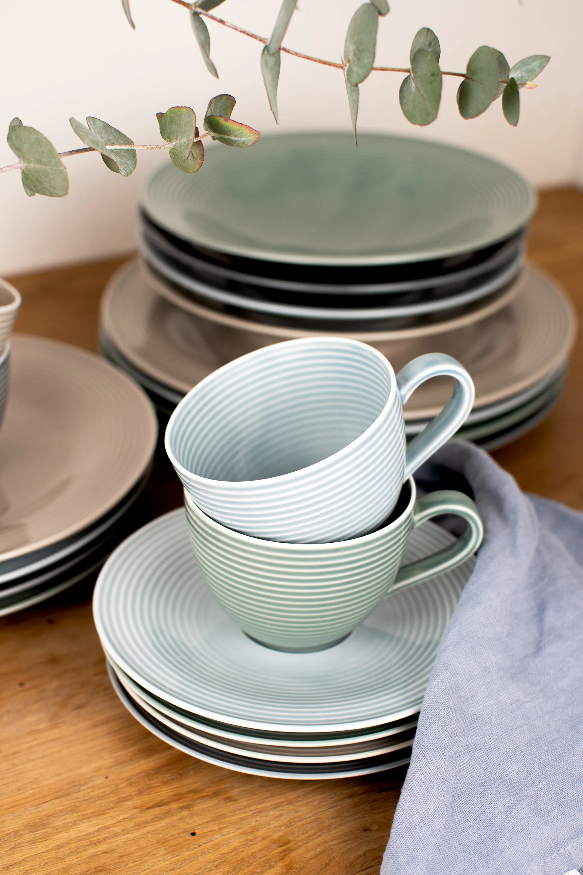 Conjunto de louça Beat 30 peças, Azul ártico Seltmann Weiden