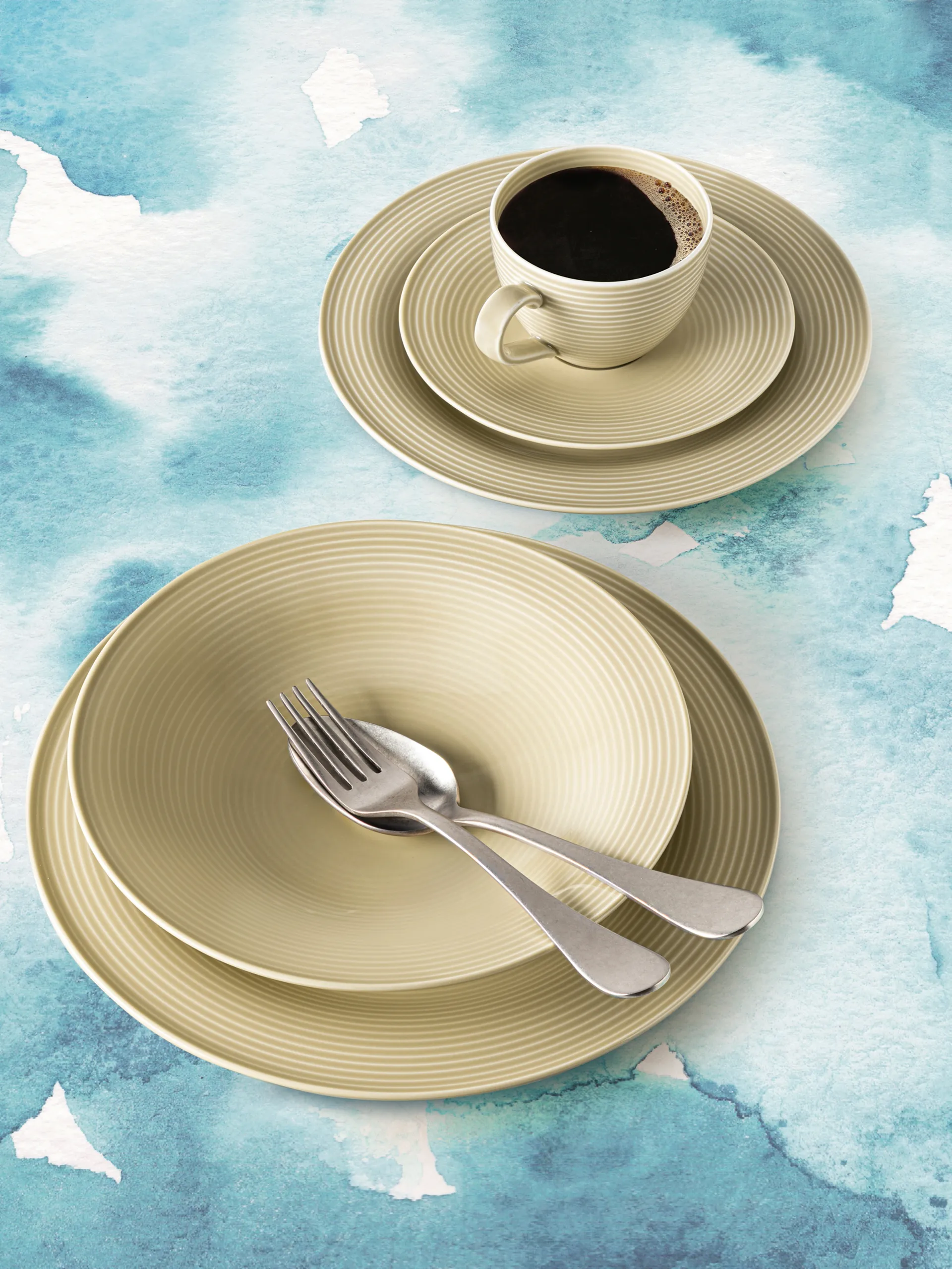 Conjunto de louça Beat 30 peças, Bege areia Seltmann Weiden