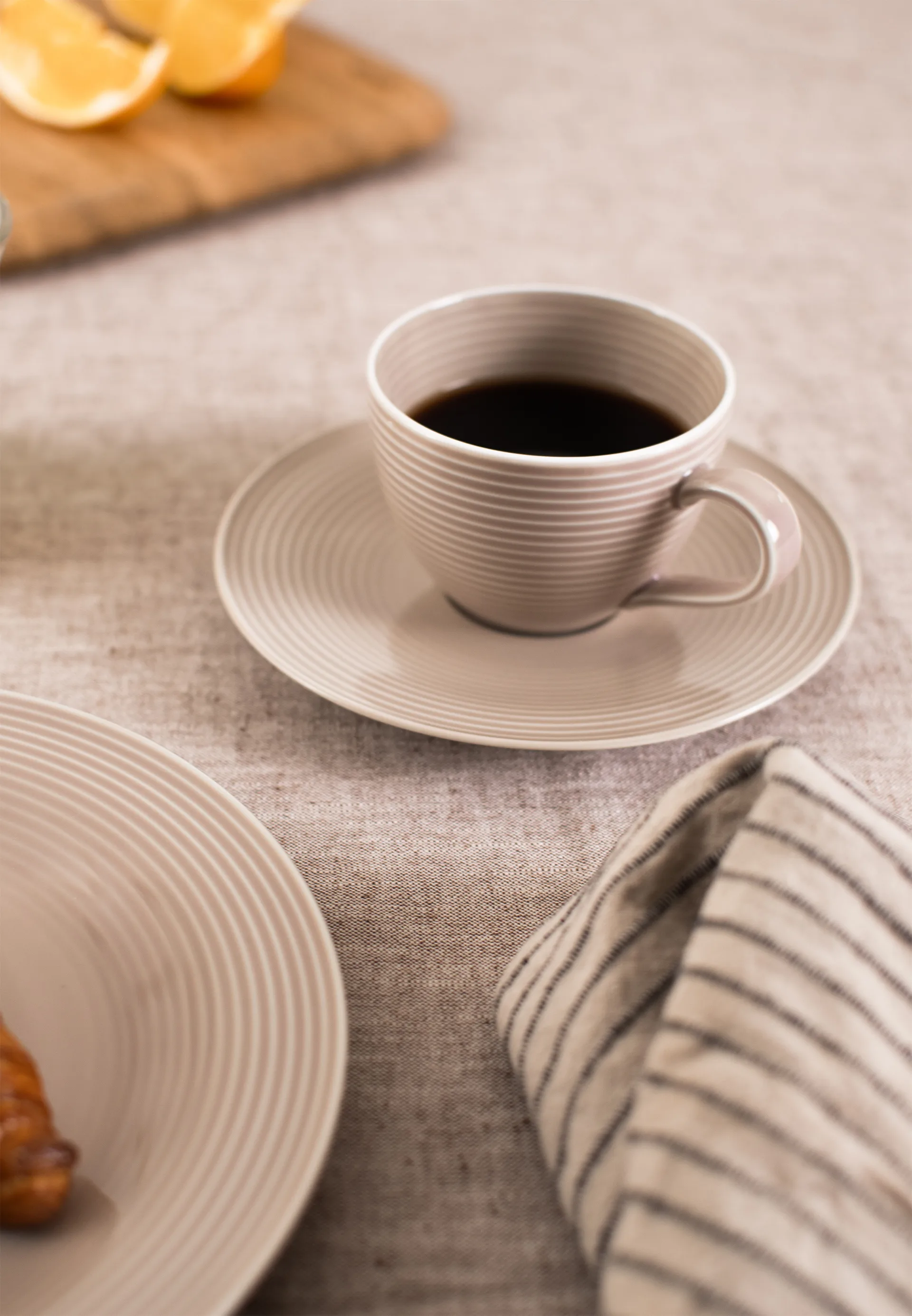 Conjunto de louça Beat 30 peças, Bege areia Seltmann Weiden