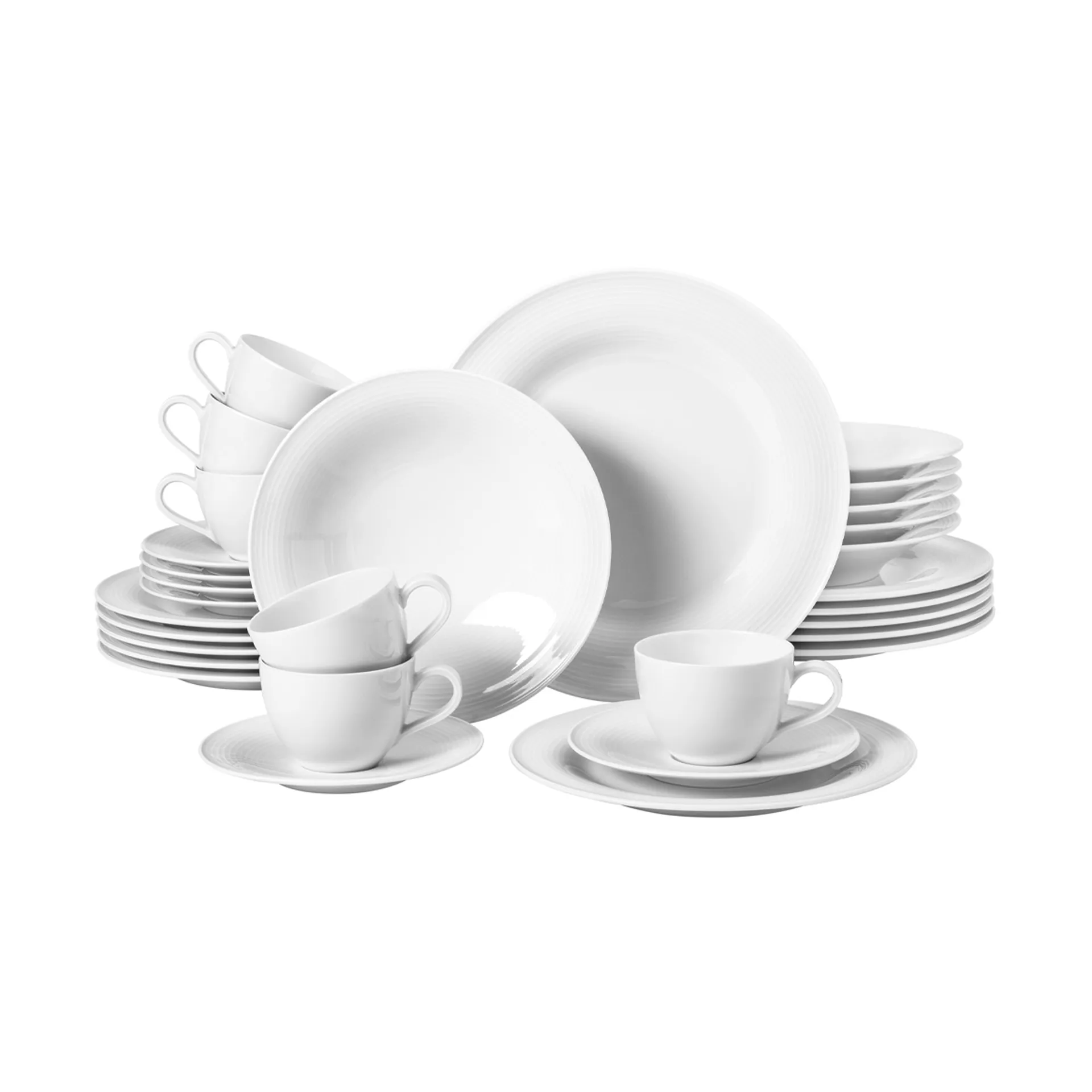 Conjunto de louça Beat 30 peças, Branco  Seltmann Weiden