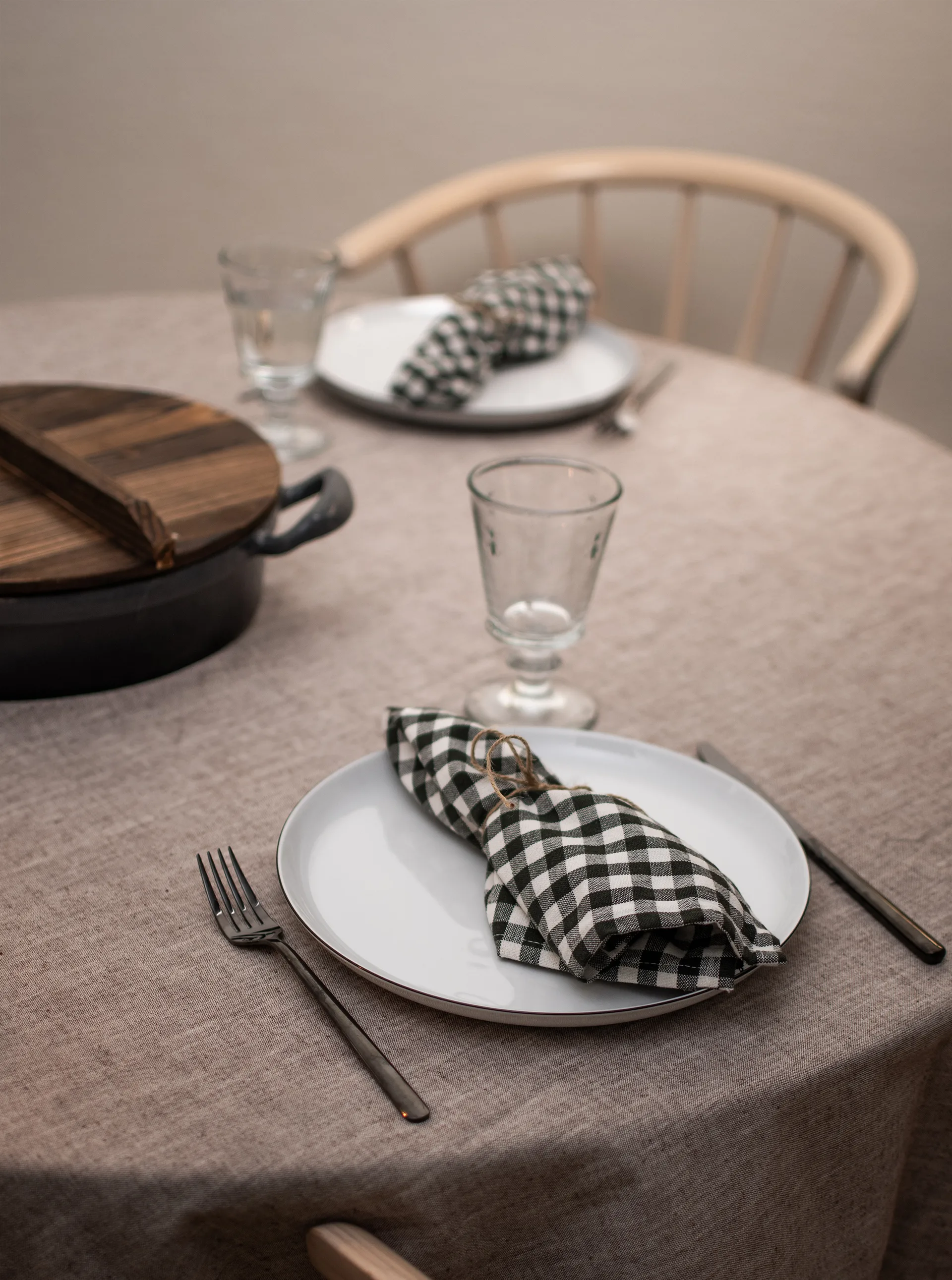 Conjunto de louça Lido black line 12- peças, Branco com borda preta Seltmann Weiden