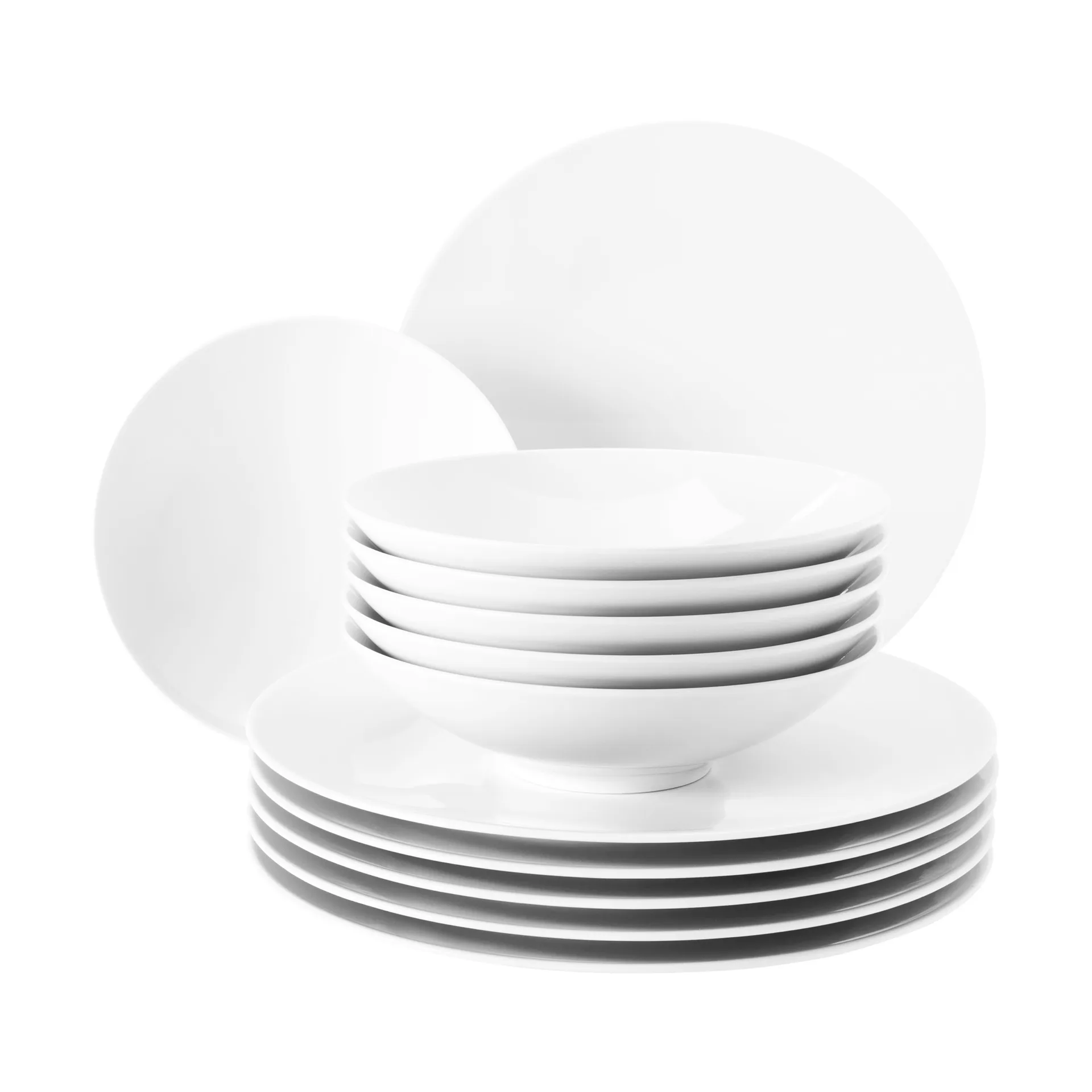 Conjunto de louça Life 12 peças, Branco  Seltmann Weiden