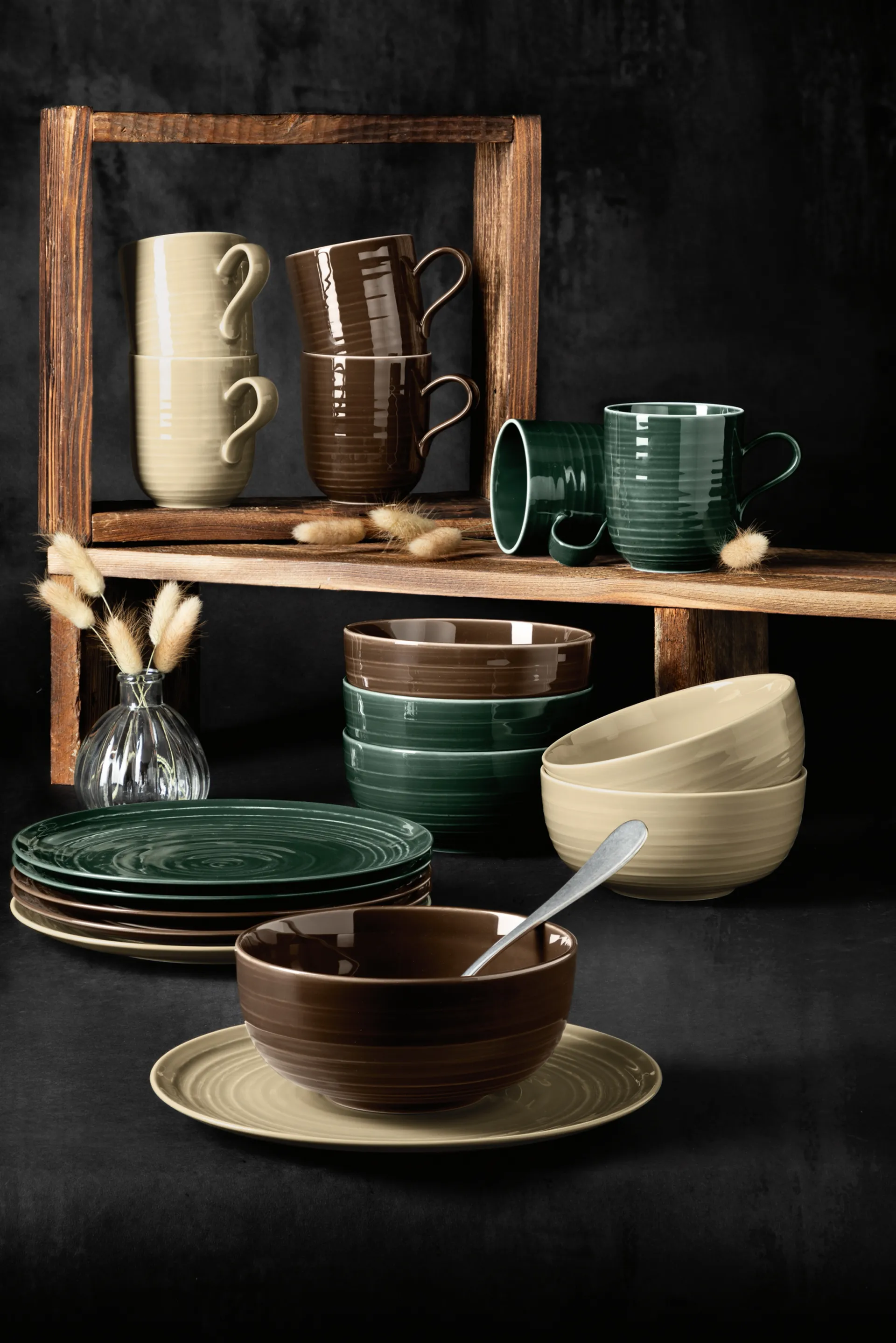 Prato Terra Ø22,7 cm 6-unidades , Earth Brown  Seltmann Weiden