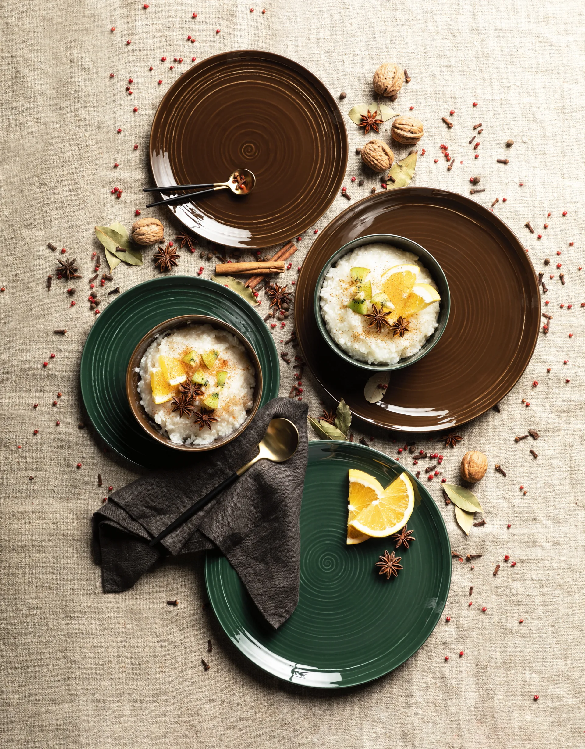 Prato Terra Ø22,7 cm 6-unidades , Verde musgo  Seltmann Weiden