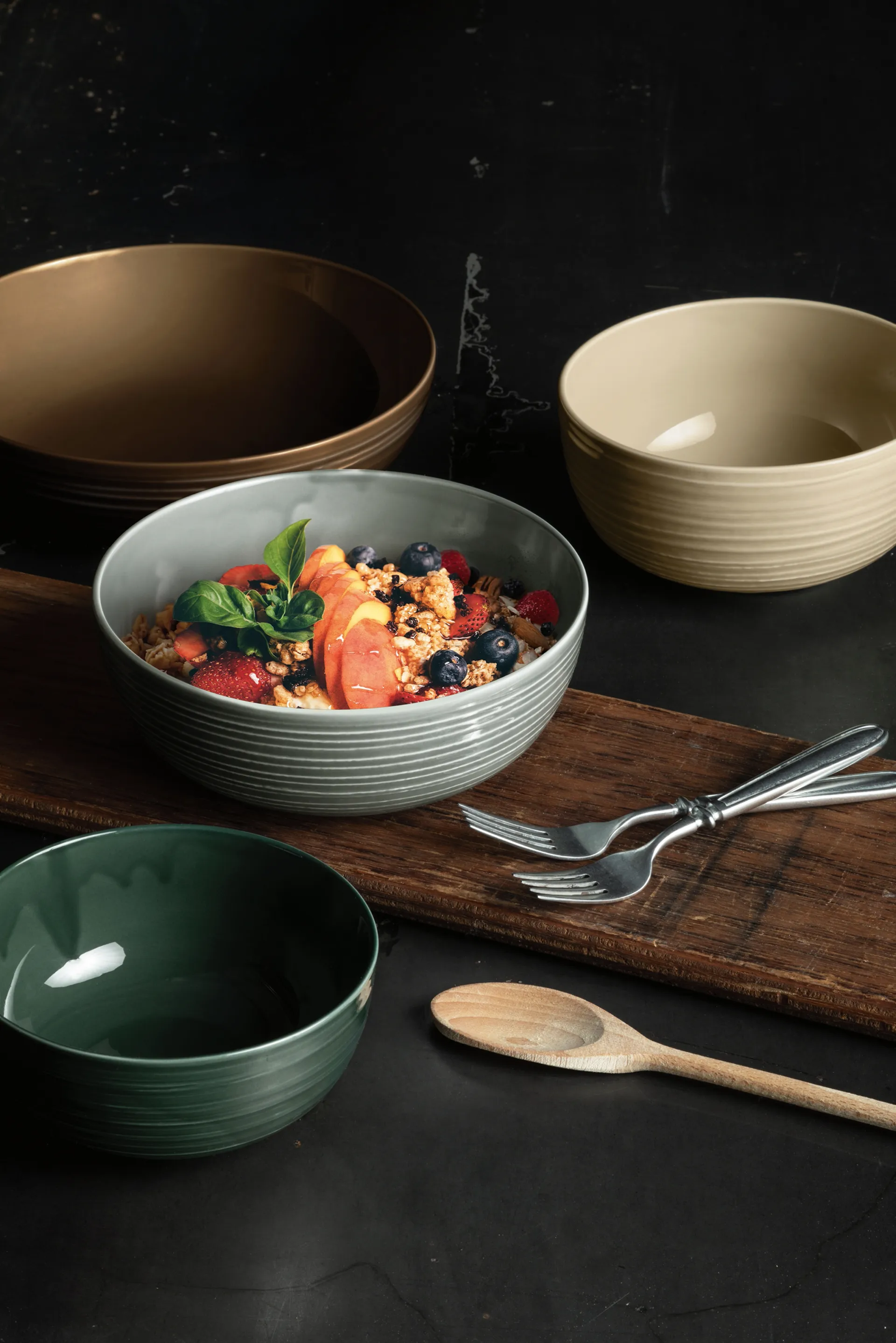 Tigela Terra Ø15 cm 4-unidades , Cinzento pearl Seltmann Weiden