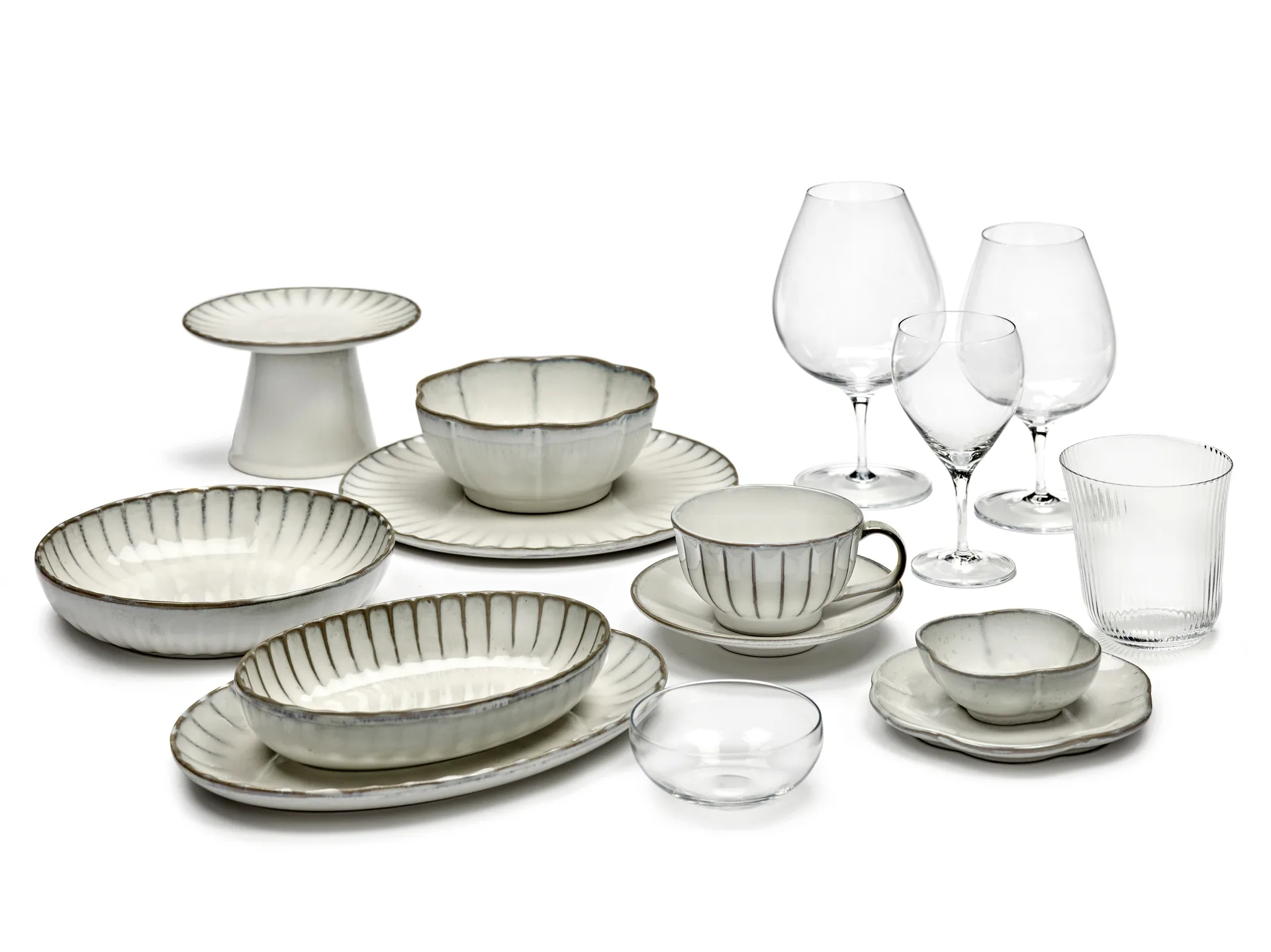 Base prato bolo Inku S Ø15 cm , Branco Serax