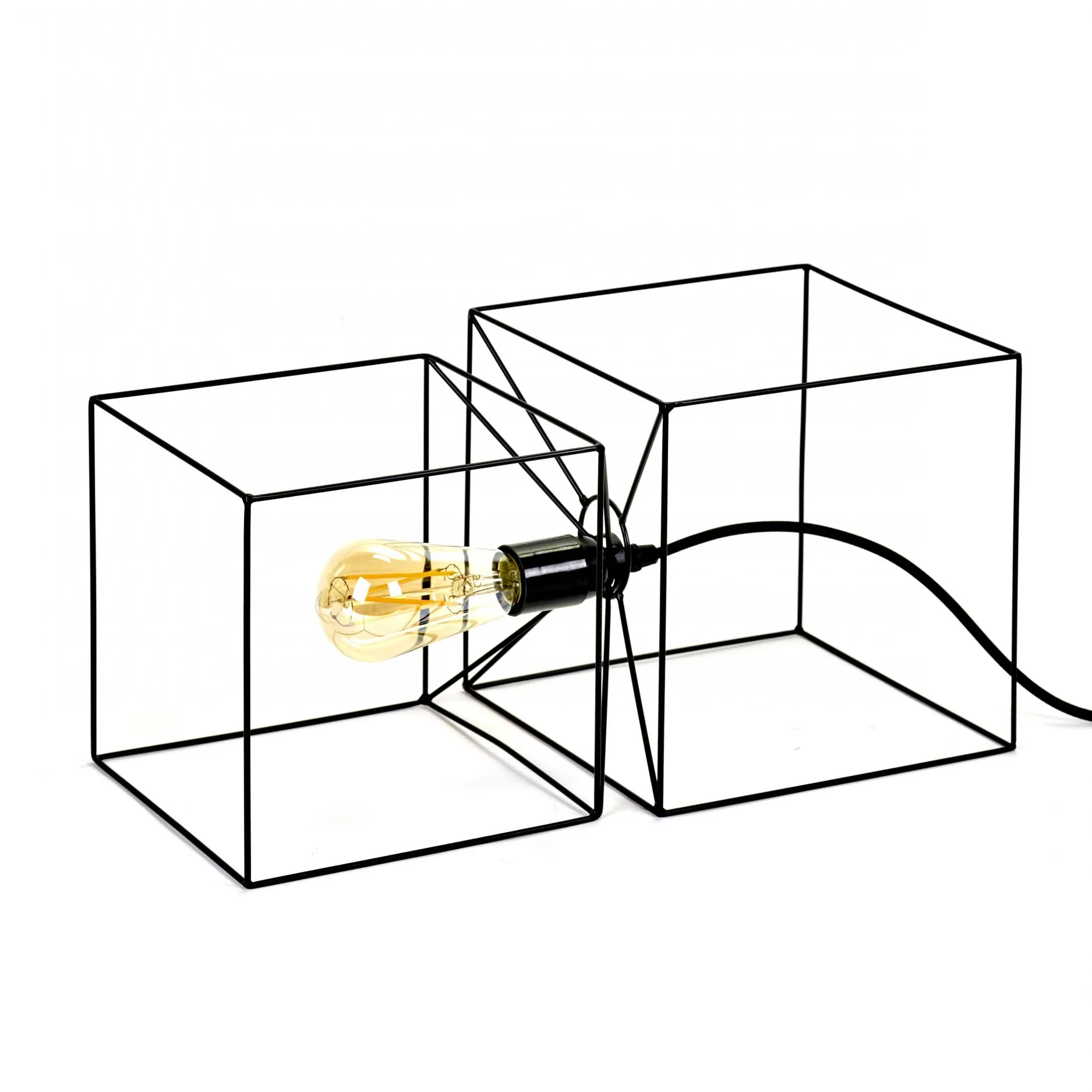 Candeeiro de mesa Trompe l'oeil, preto Serax