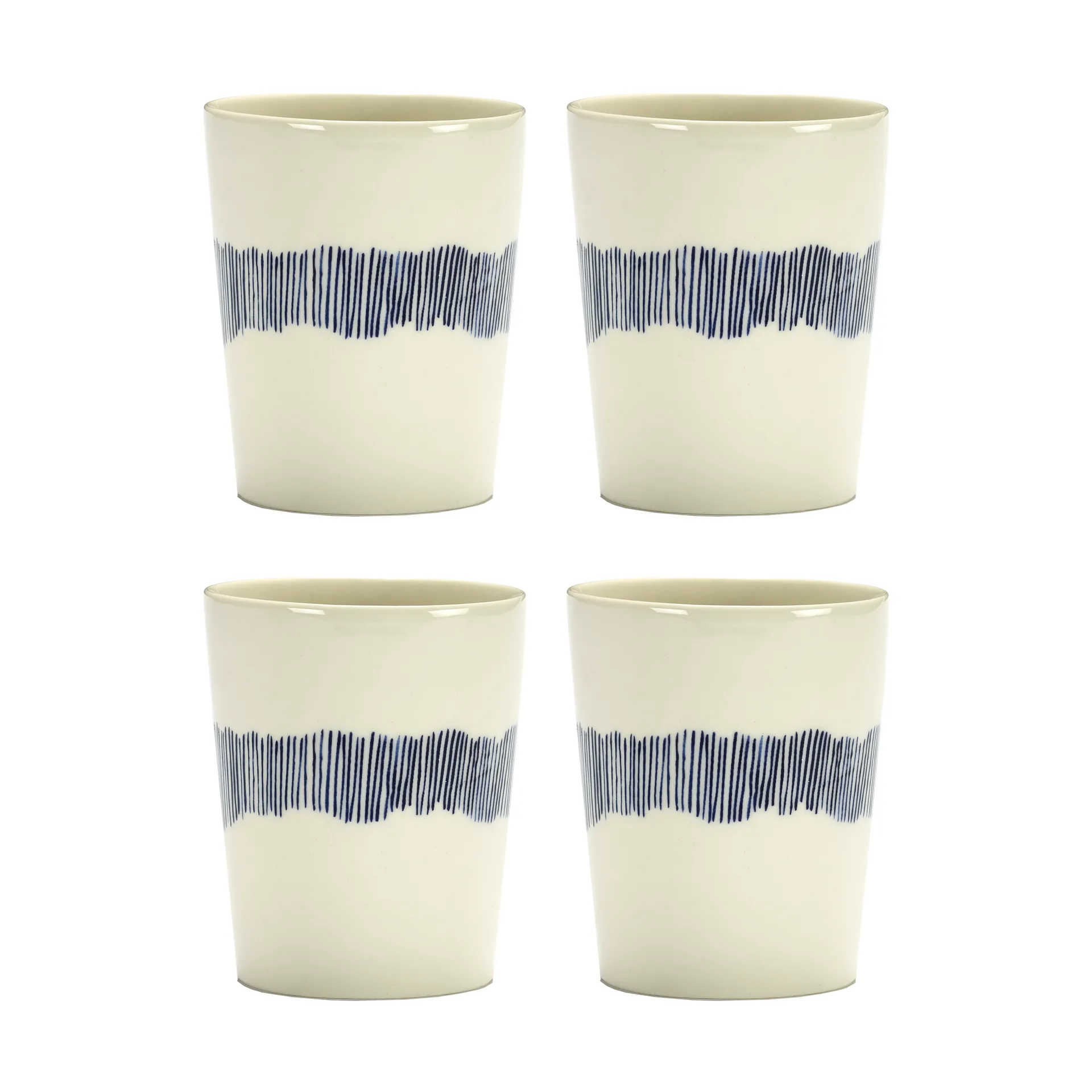Chávena de chá Ottolenghi Feast 33 cl 4 unid., White stripes-blue Serax
