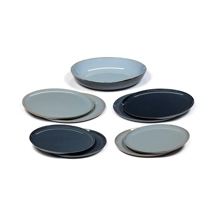 Conjunto de jantar Terres de Rêves 9 peças, Smokey blue-dark blue Serax