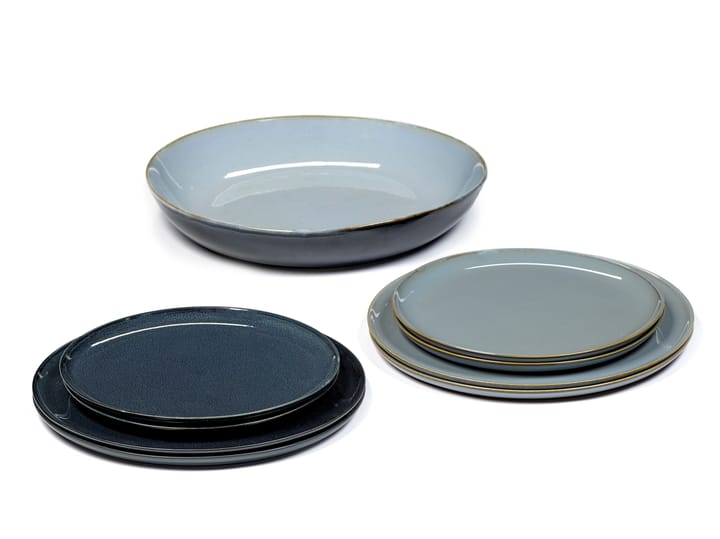 Conjunto de jantar Terres de Rêves 9 peças, Smokey blue-dark blue Serax