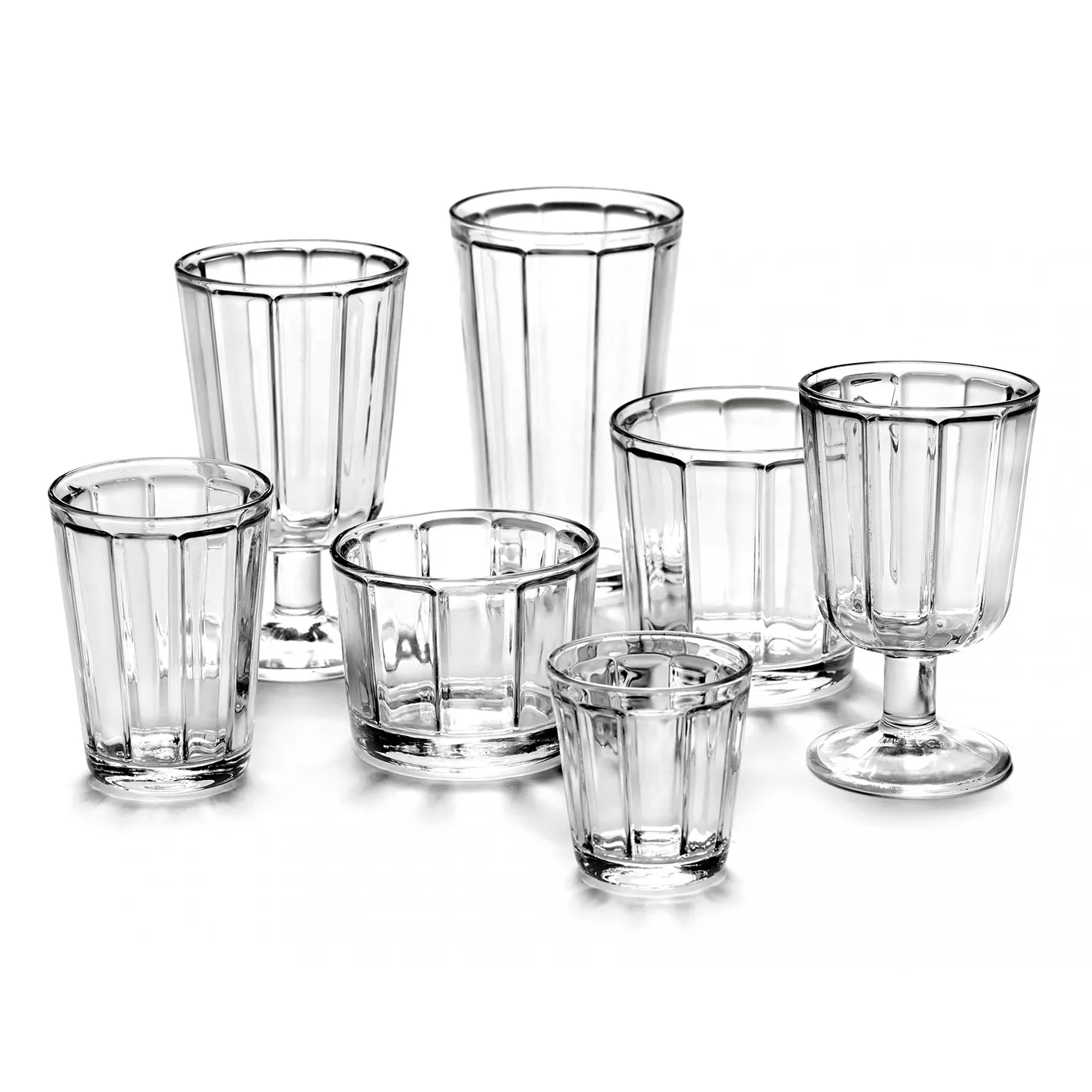 Copo de expresso Surface 10 cl, 4 un. transparente,  Serax