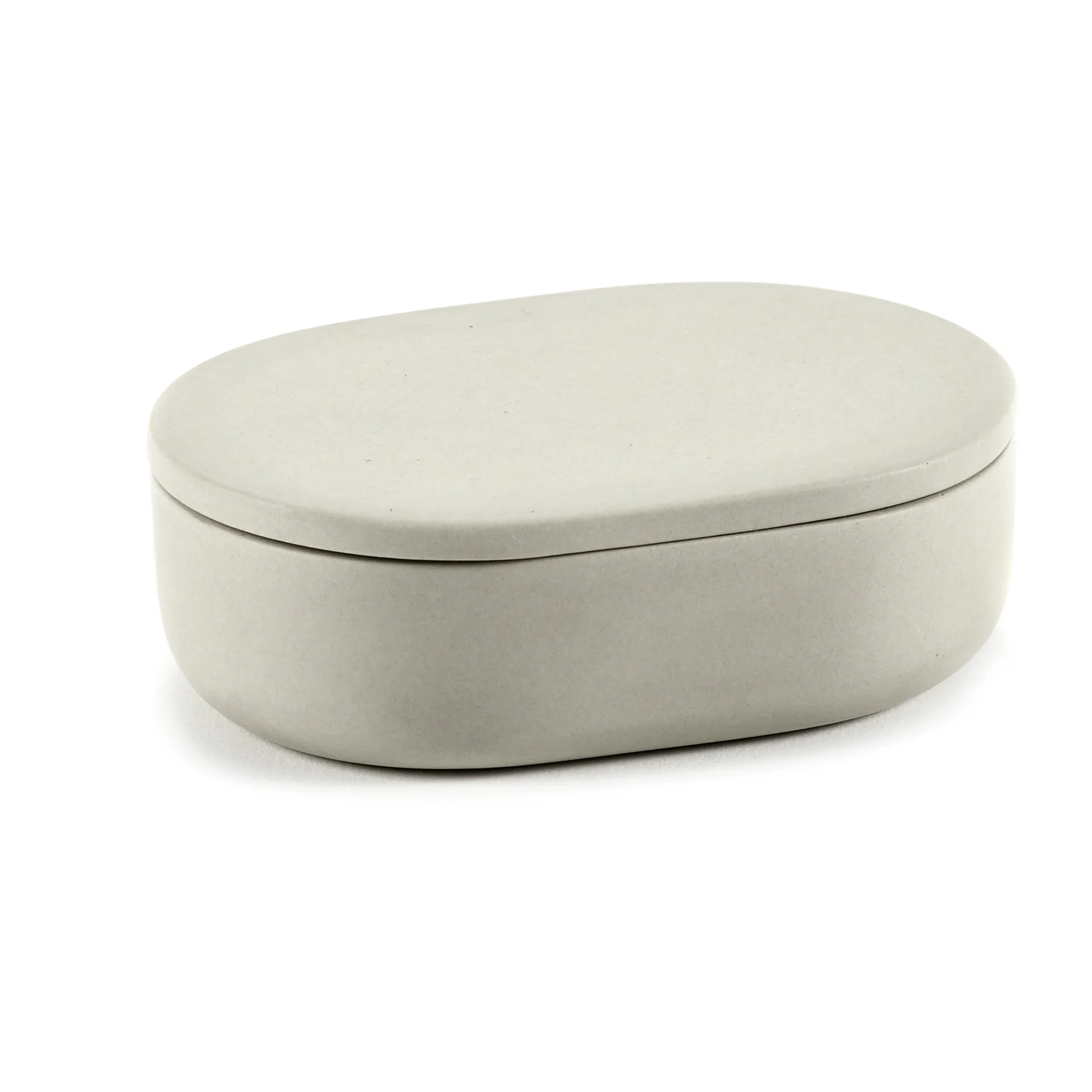 Frasco oval de alimentos com tampa Cose S 3,3x10,2 cm, Bege Serax