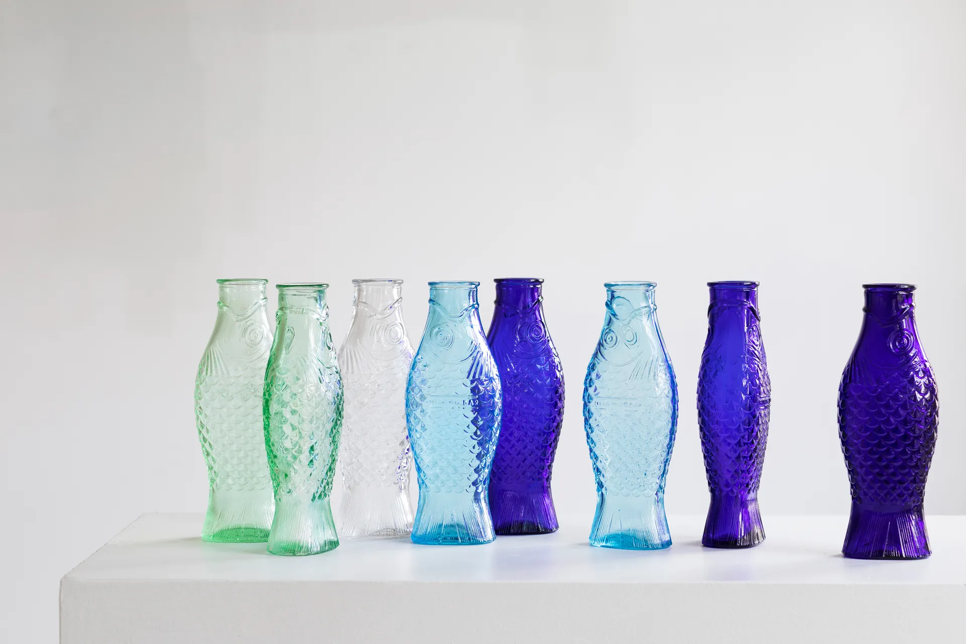 Garrafa de vidro Fish & Fish 85 cl, Azul cobalto Serax