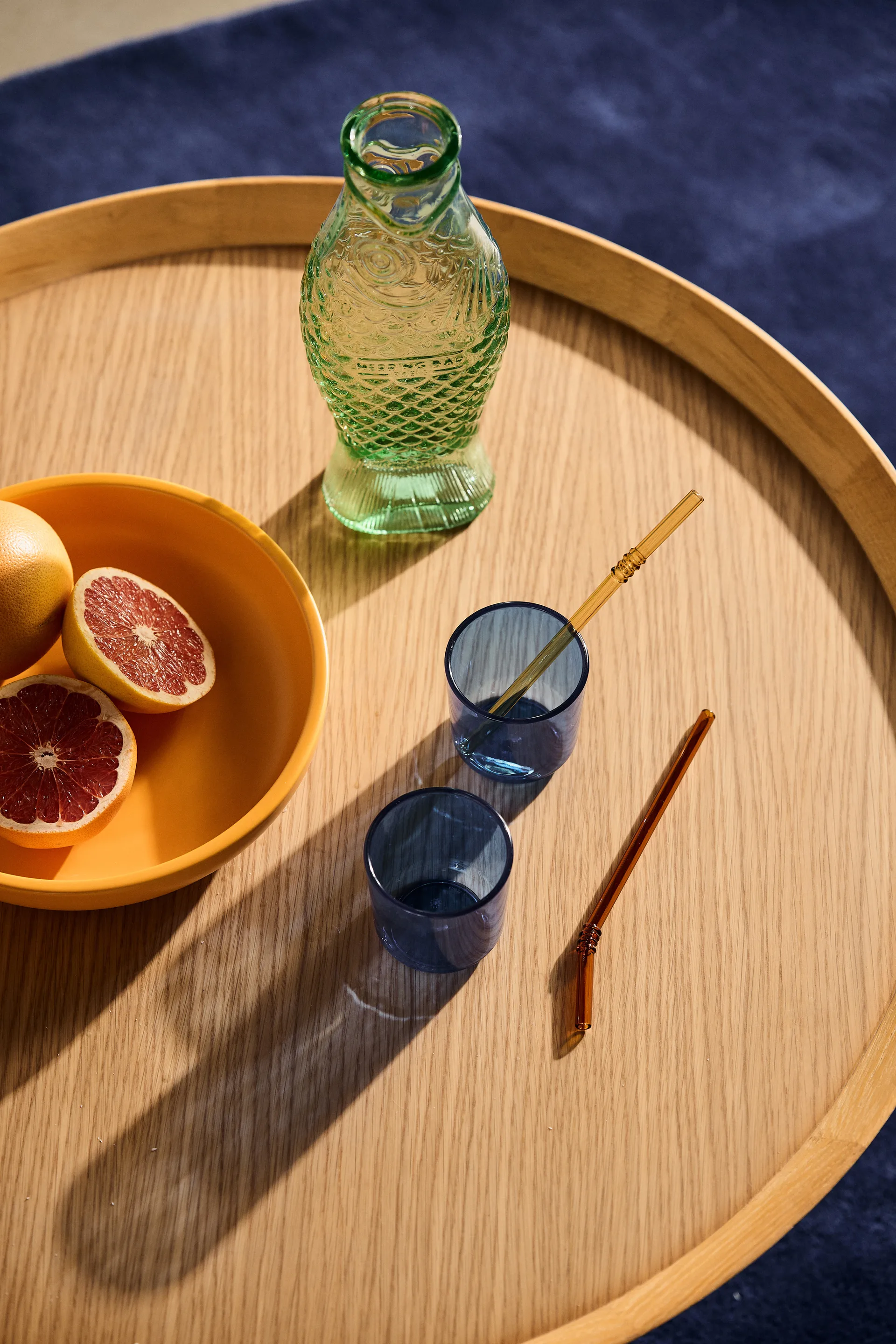 Garrafa de vidro Fish & Fish 85 cl, verde Serax