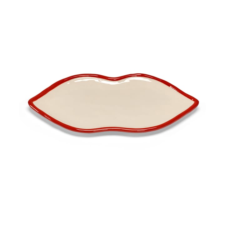 Les Objets Mouleversants bandeja L - Vermelho-branco - Serax