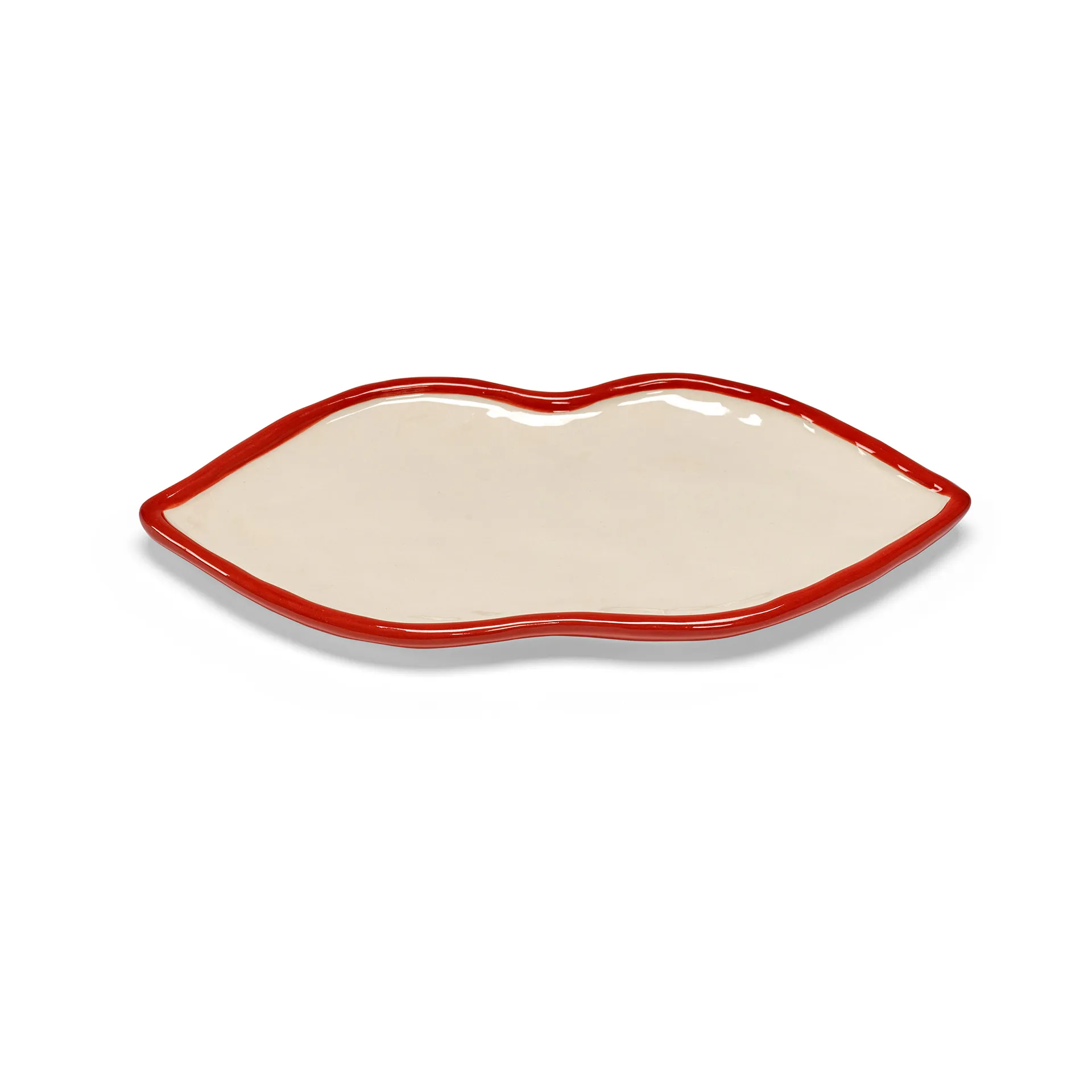 Les Objets Mouleversants bandeja M, Vermelho-branco Serax