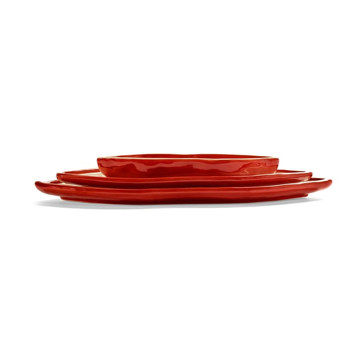 Les Objets Mouleversants bandeja M, Vermelho-branco Serax