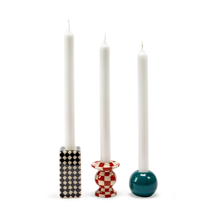 Les Objets Mouleversants N°1 castiçal, Preto-branco Serax