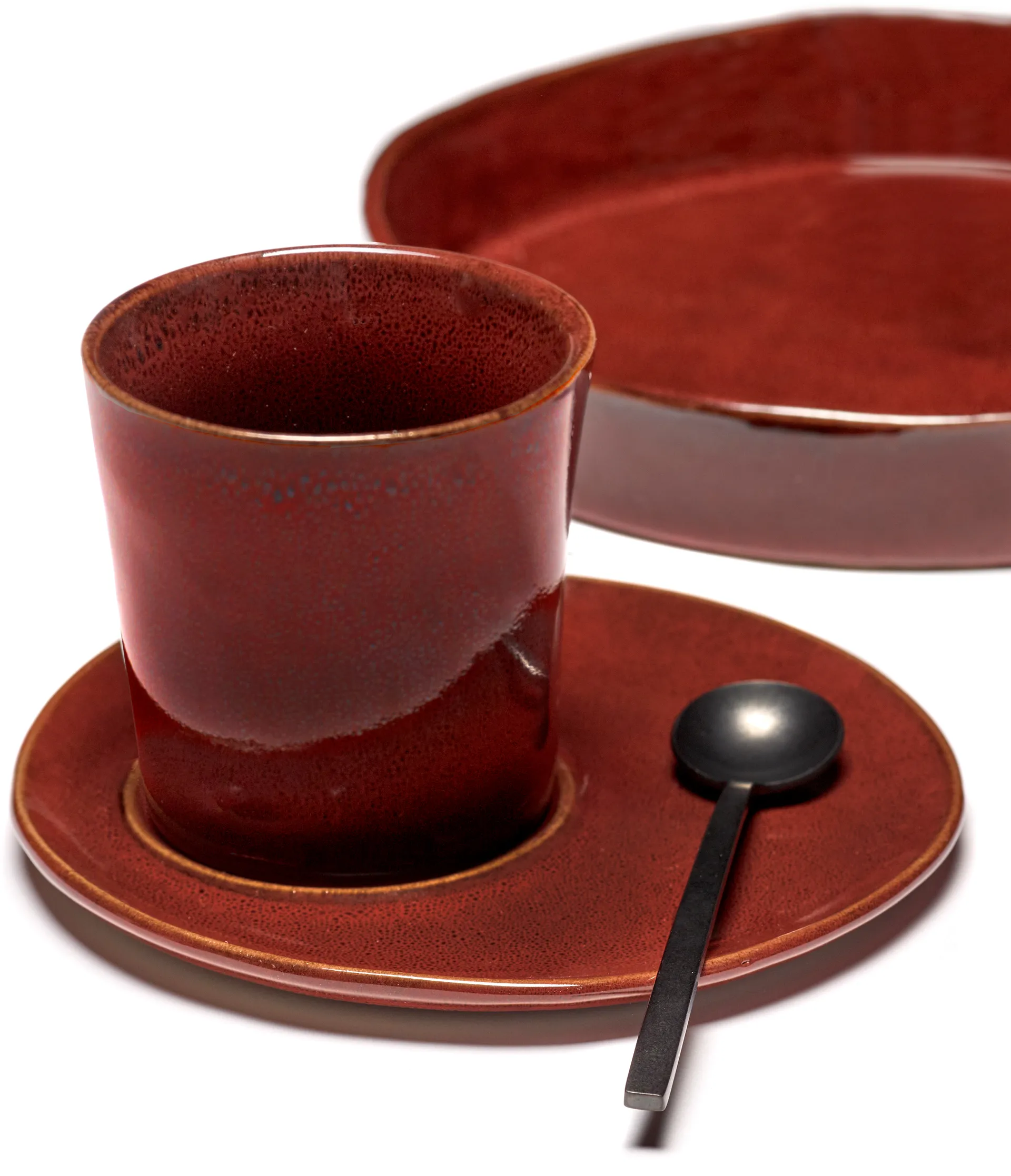 Pires para chávena de café expresso La Mère Ø14,5 cm 2-unidades, Vermelho veneziano  Serax