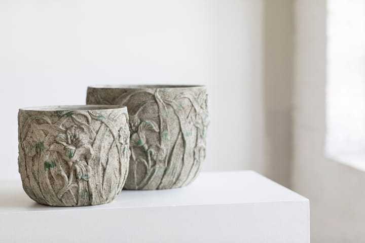 Pote Rustic floral M 25,5 cm, Grey Serax