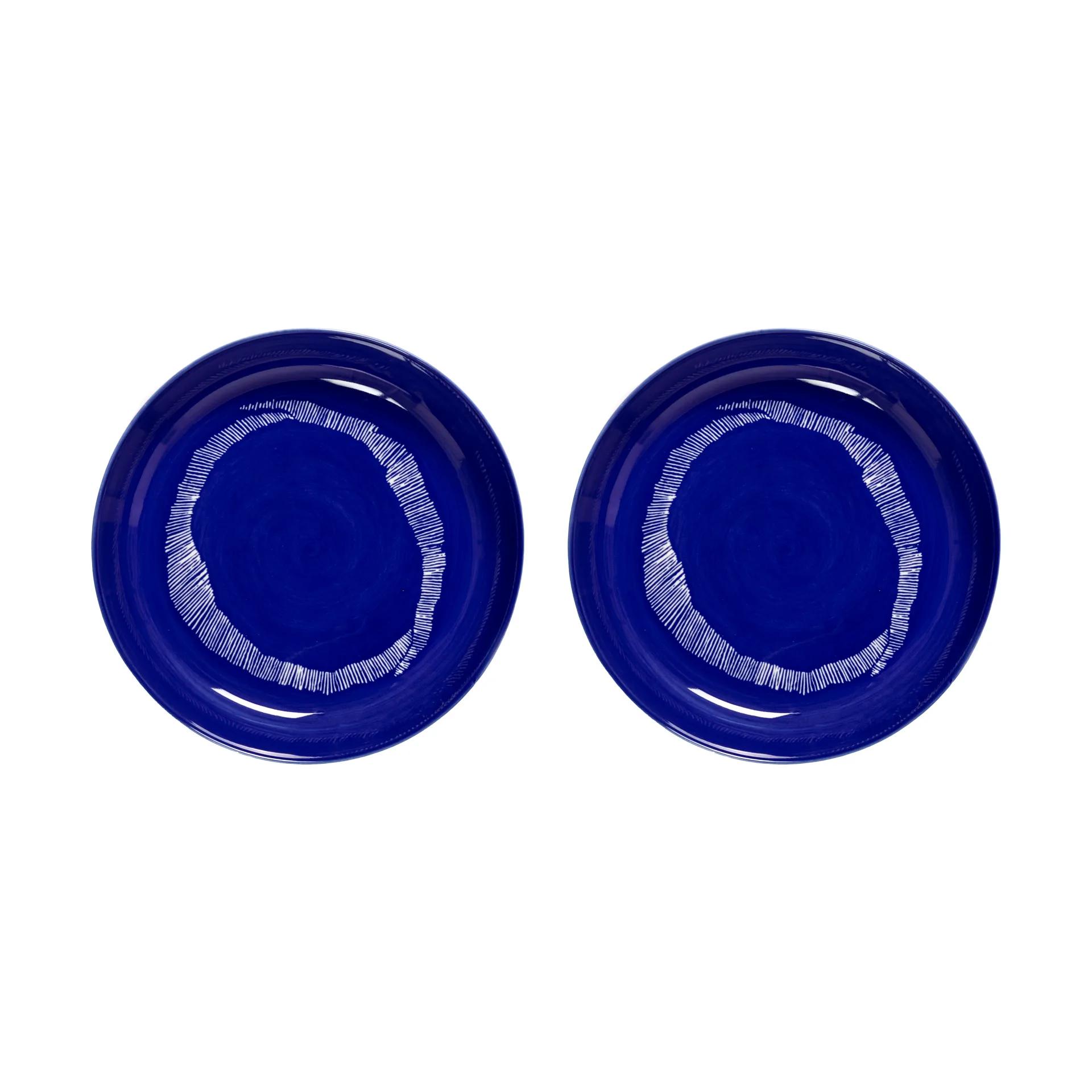 Prato fundo Ottolenghi Feast Ø22 cm 2 unid., Dark blue stripes-white Serax