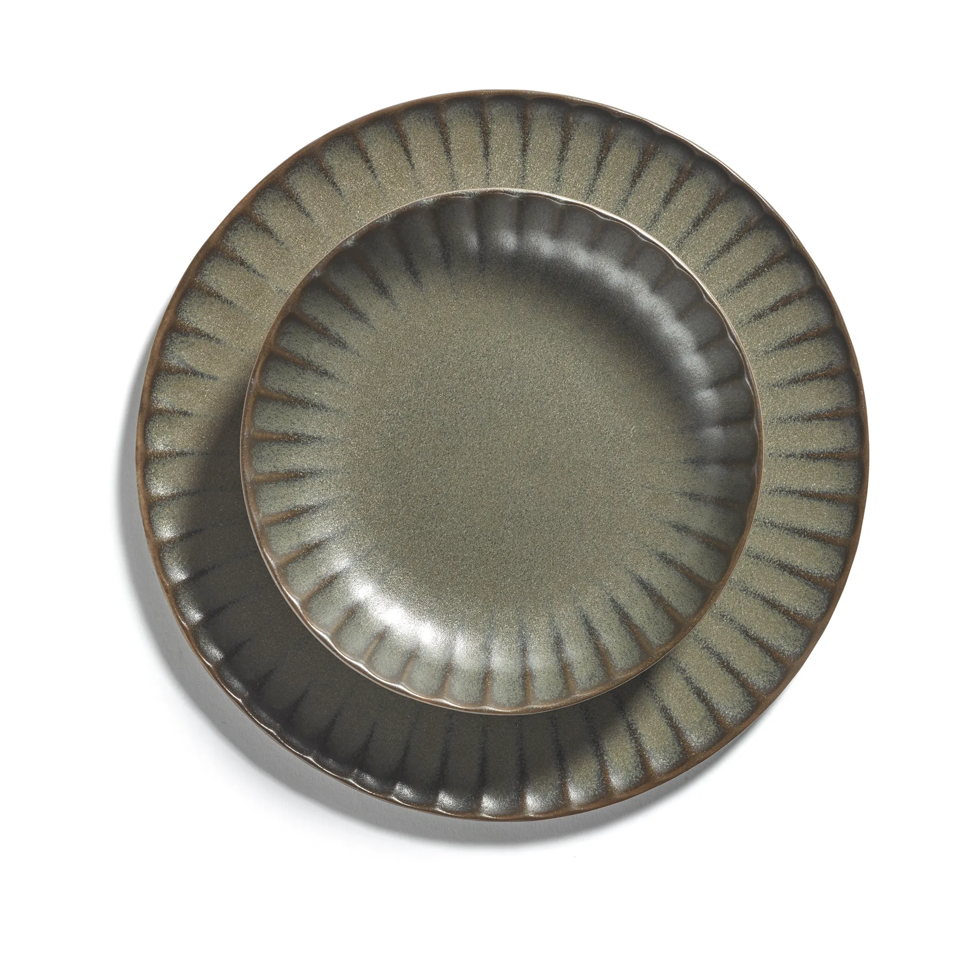 Prato Inku high L Ø23 CM 2-unidades , Verde Serax