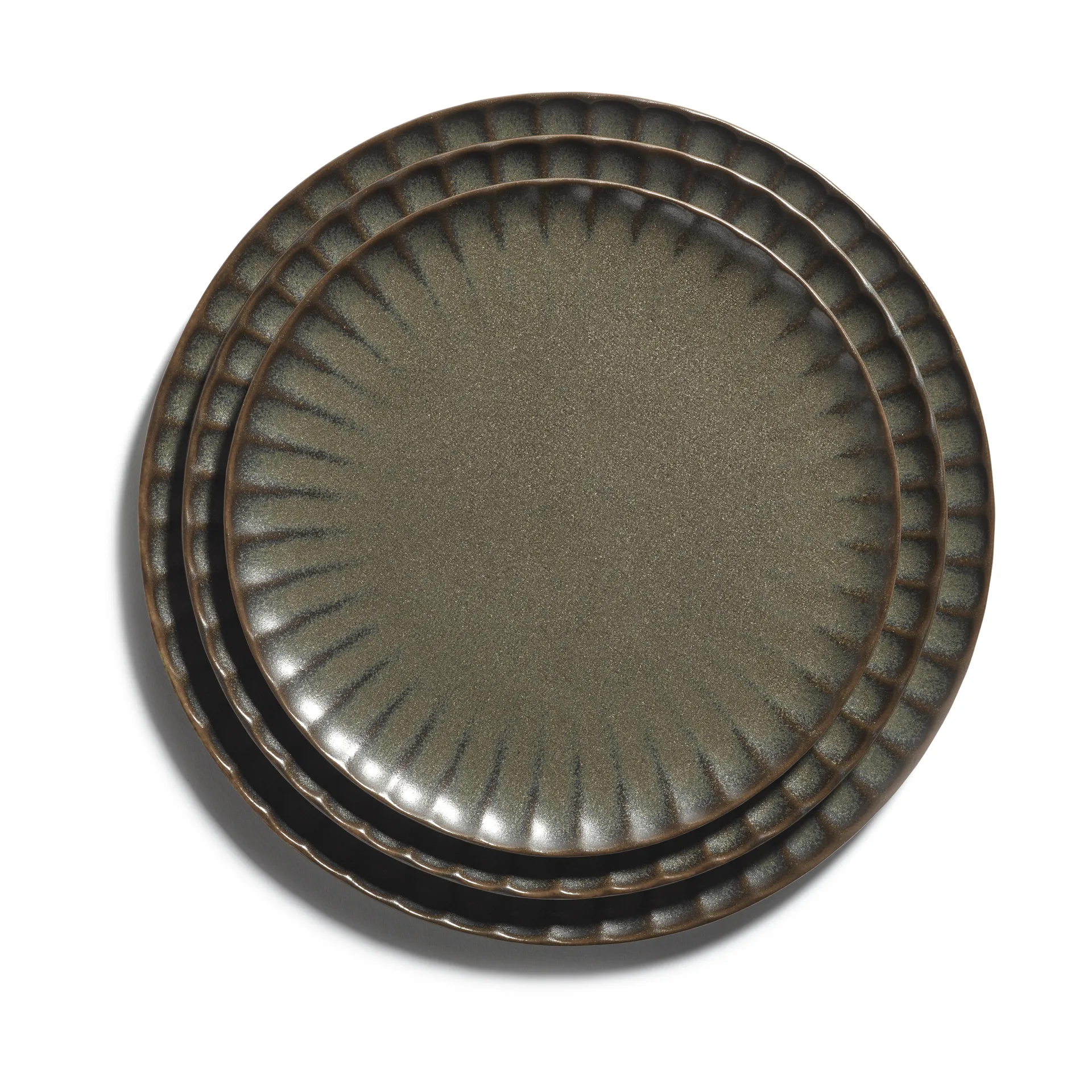 Prato Inku M Ø21 CM 4-unidades, Verde Serax