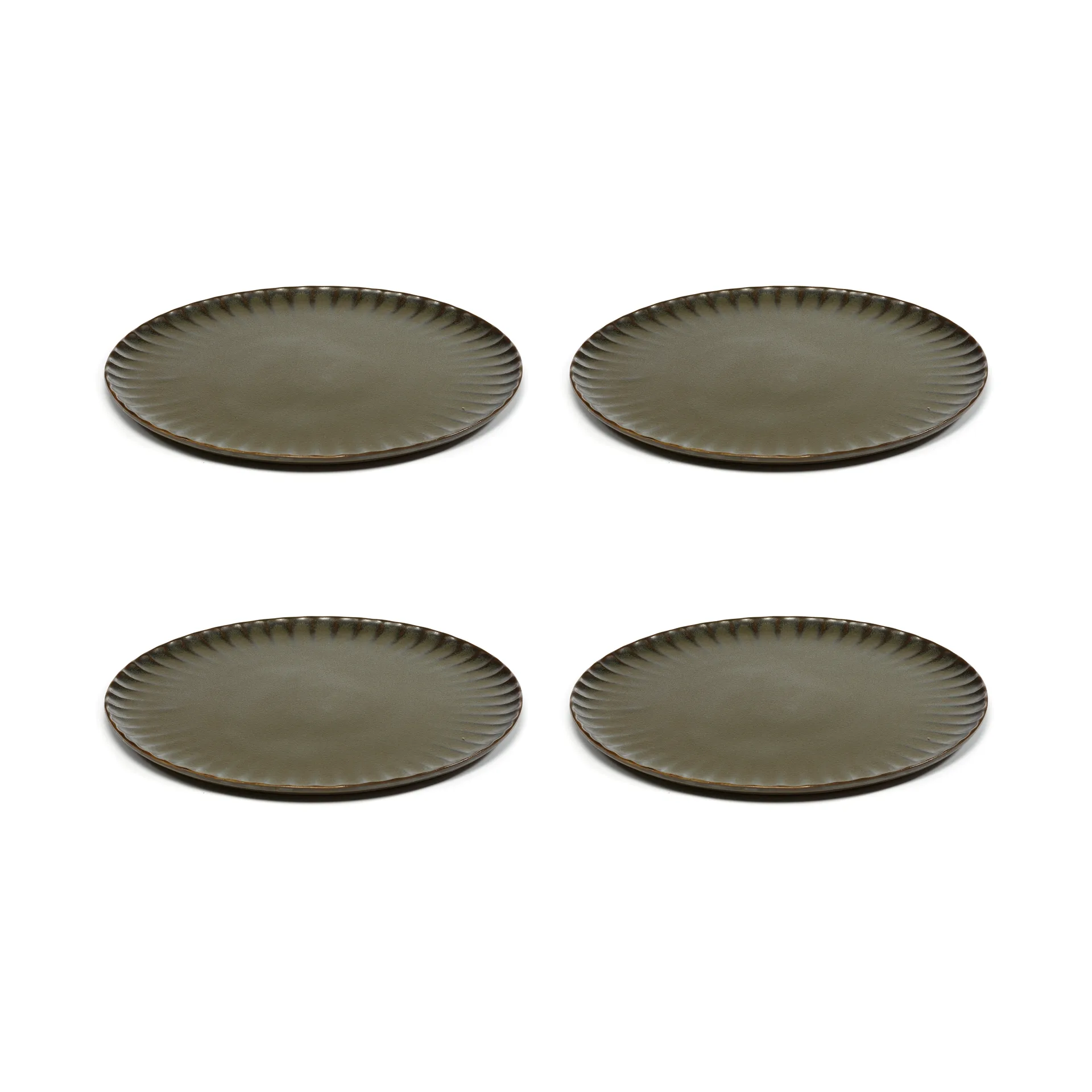 Prato Inku XL Ø27 CM 4-unidades, Verde Serax