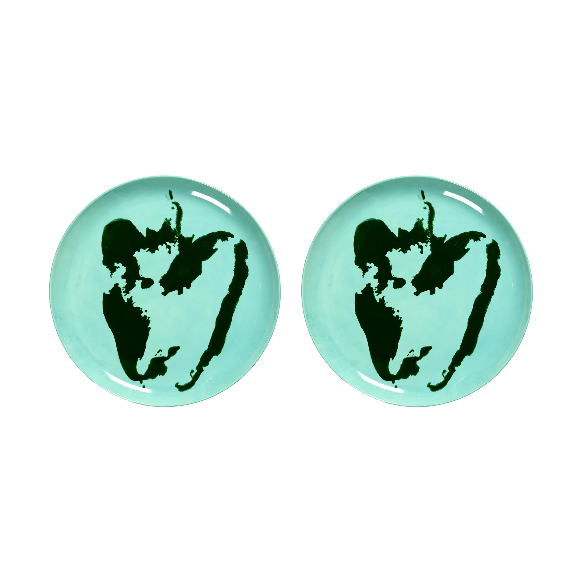 Prato Ottolenghi Feast L Ø26,5 cm 2 unid., Azure-pepper green Serax