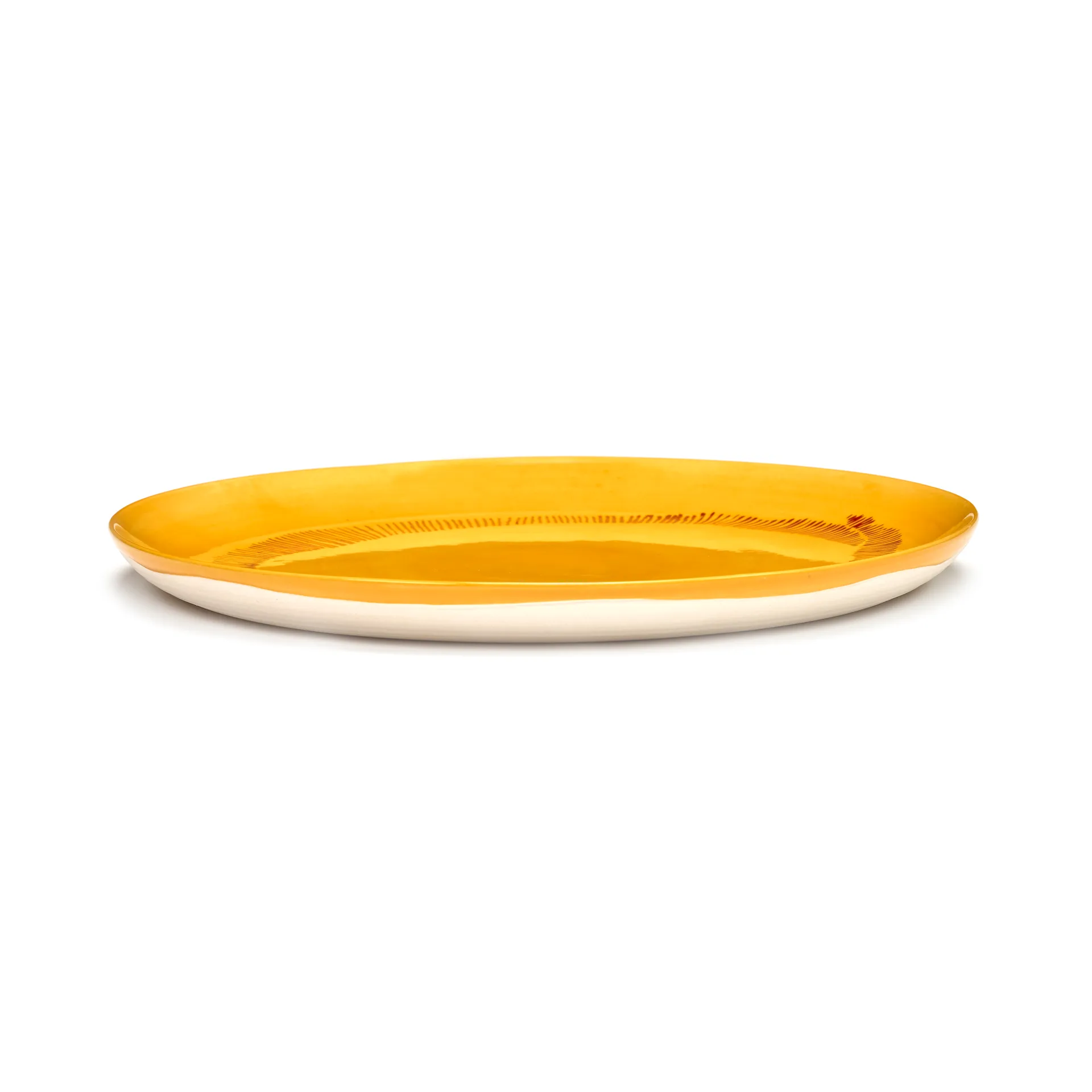 Prato Ottolenghi Feast L Ø26,5 cm 2 unid., Yellow stripes-red Serax