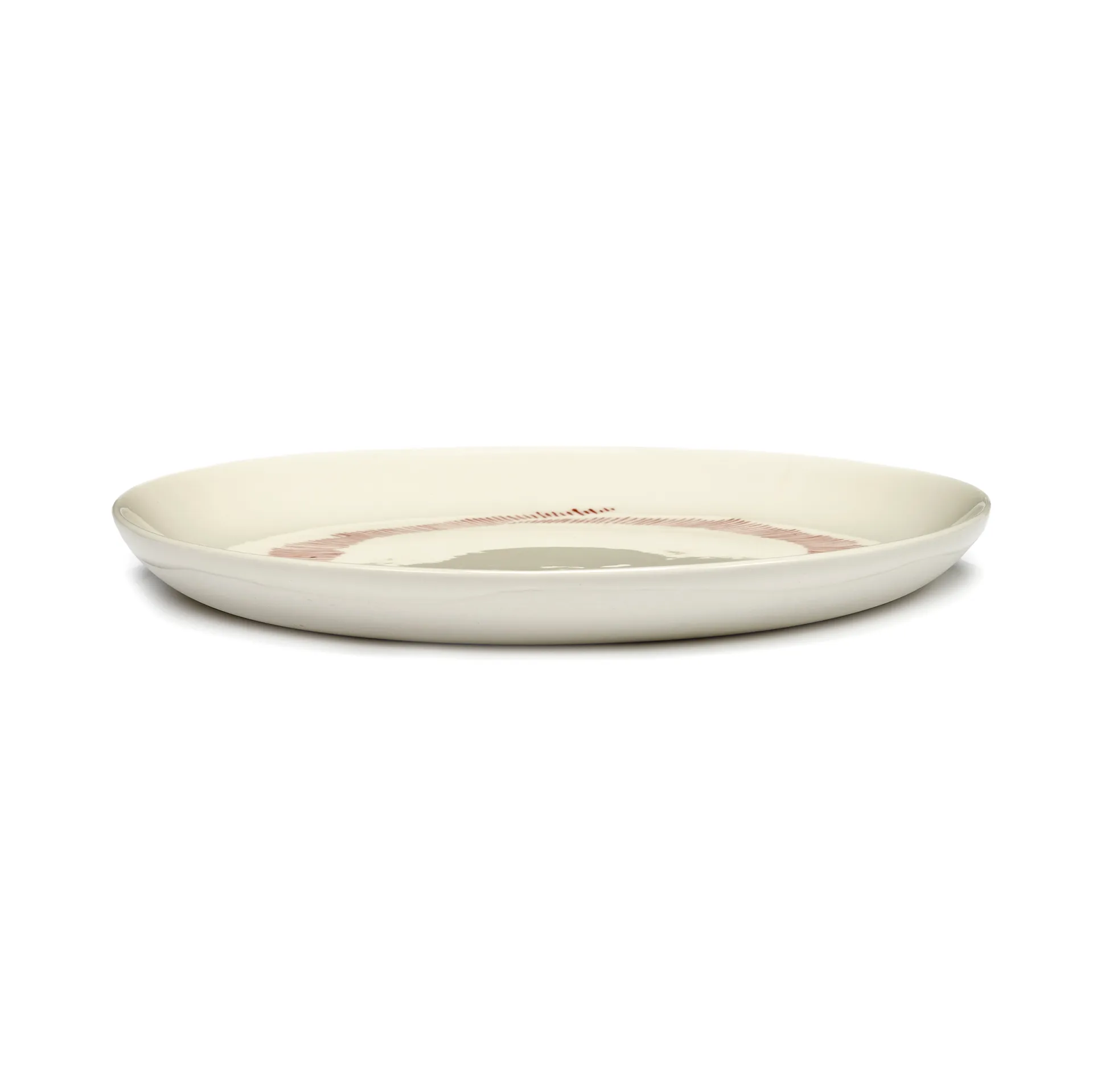 Prato Ottolenghi Feast S Ø19 cm 2 unid., White stripes-red Serax