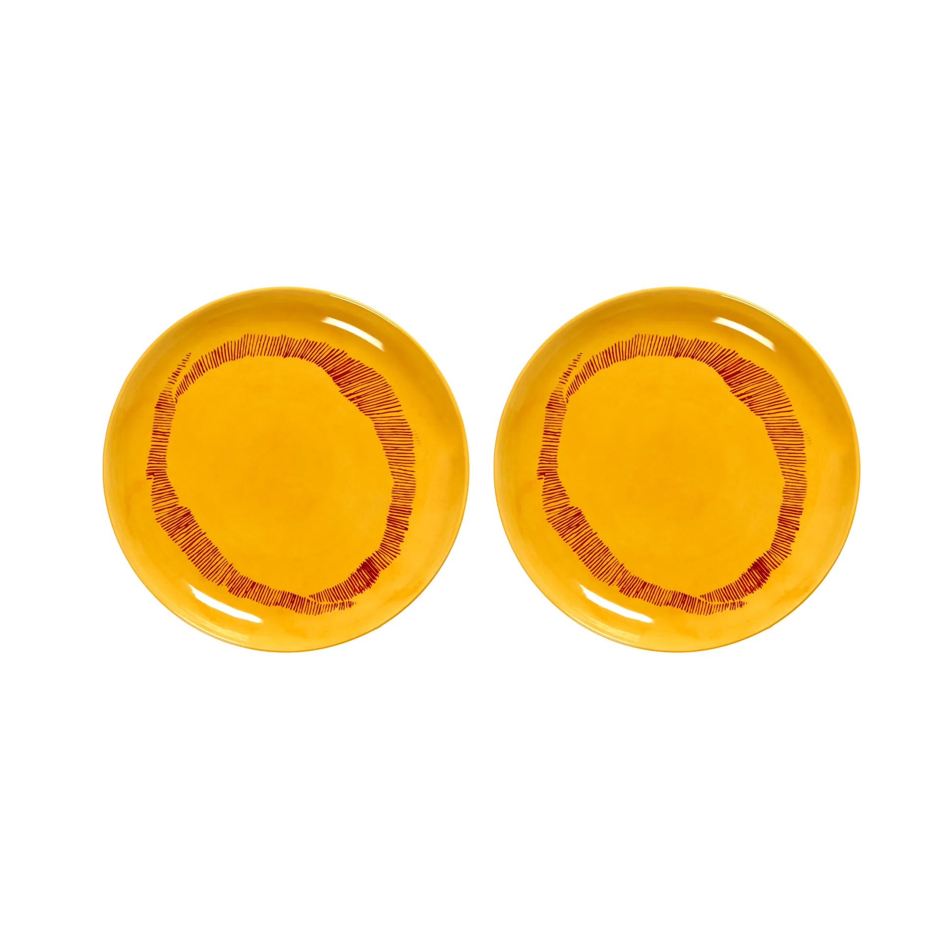 Prato Ottolenghi Feast S Ø19 cm 2 unid., Yellow stripes-red Serax