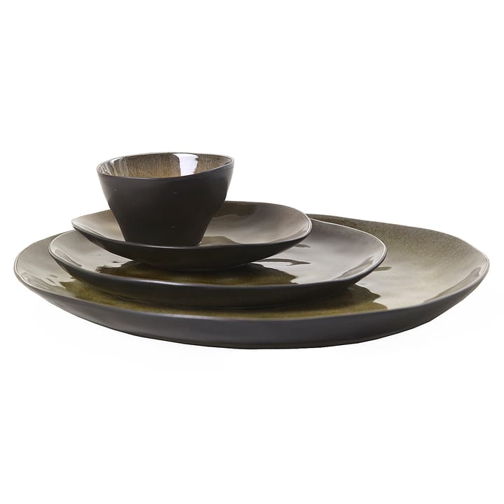 Prato oval pequeno Pure, verde Serax