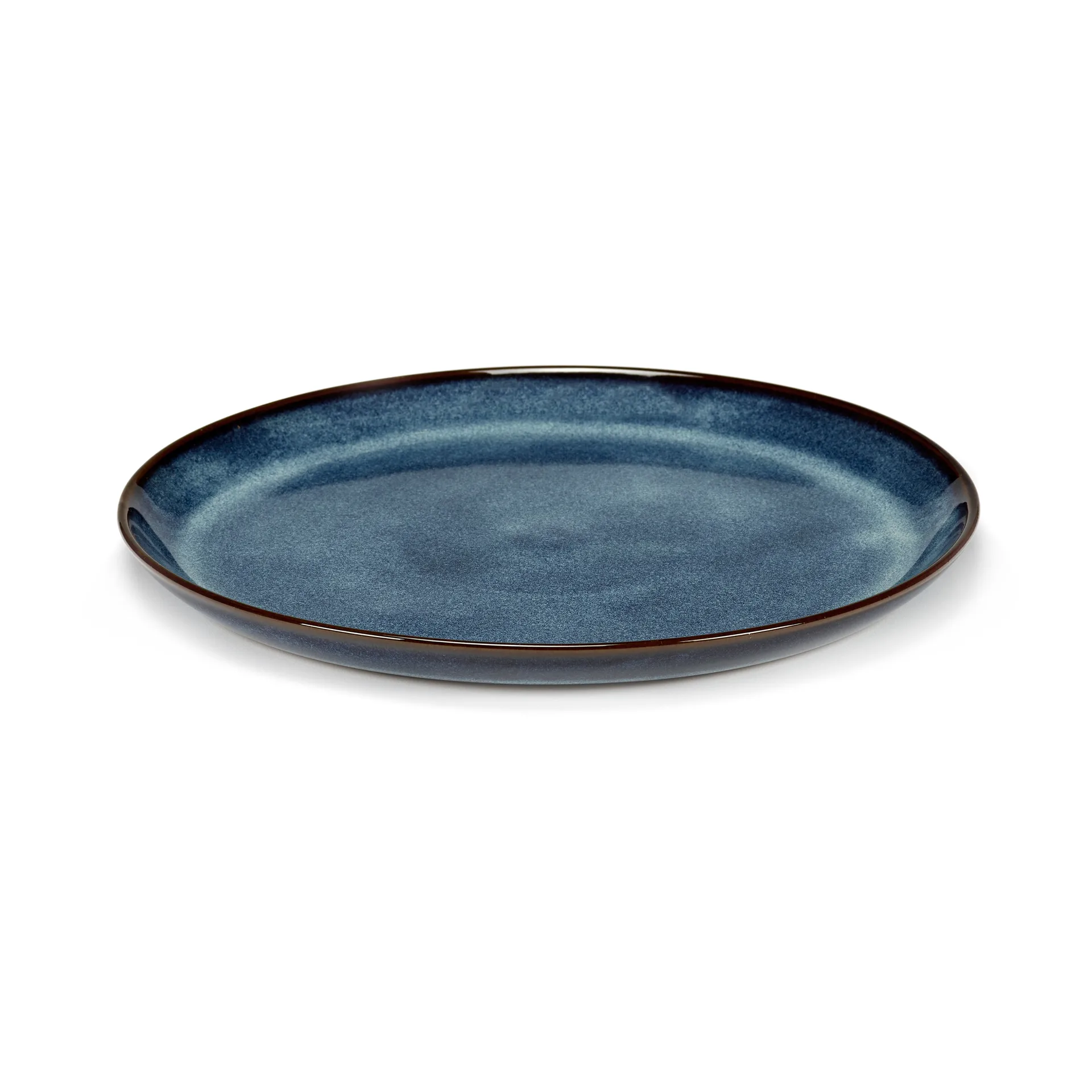 Prato vidro Pure M Ø23,5 cm, Azul escuro Serax