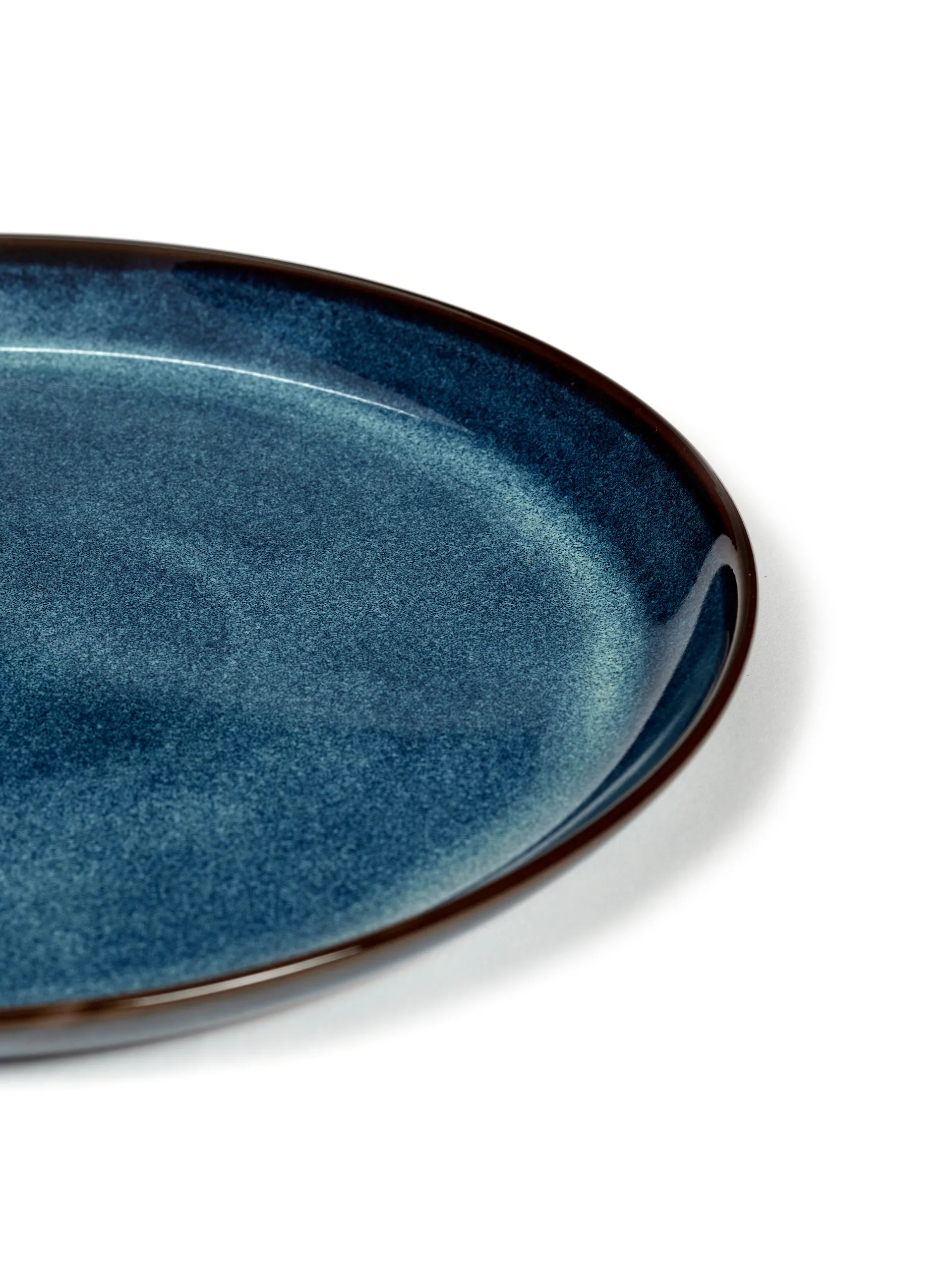 Prato vidro Pure M Ø23,5 cm, Azul escuro Serax