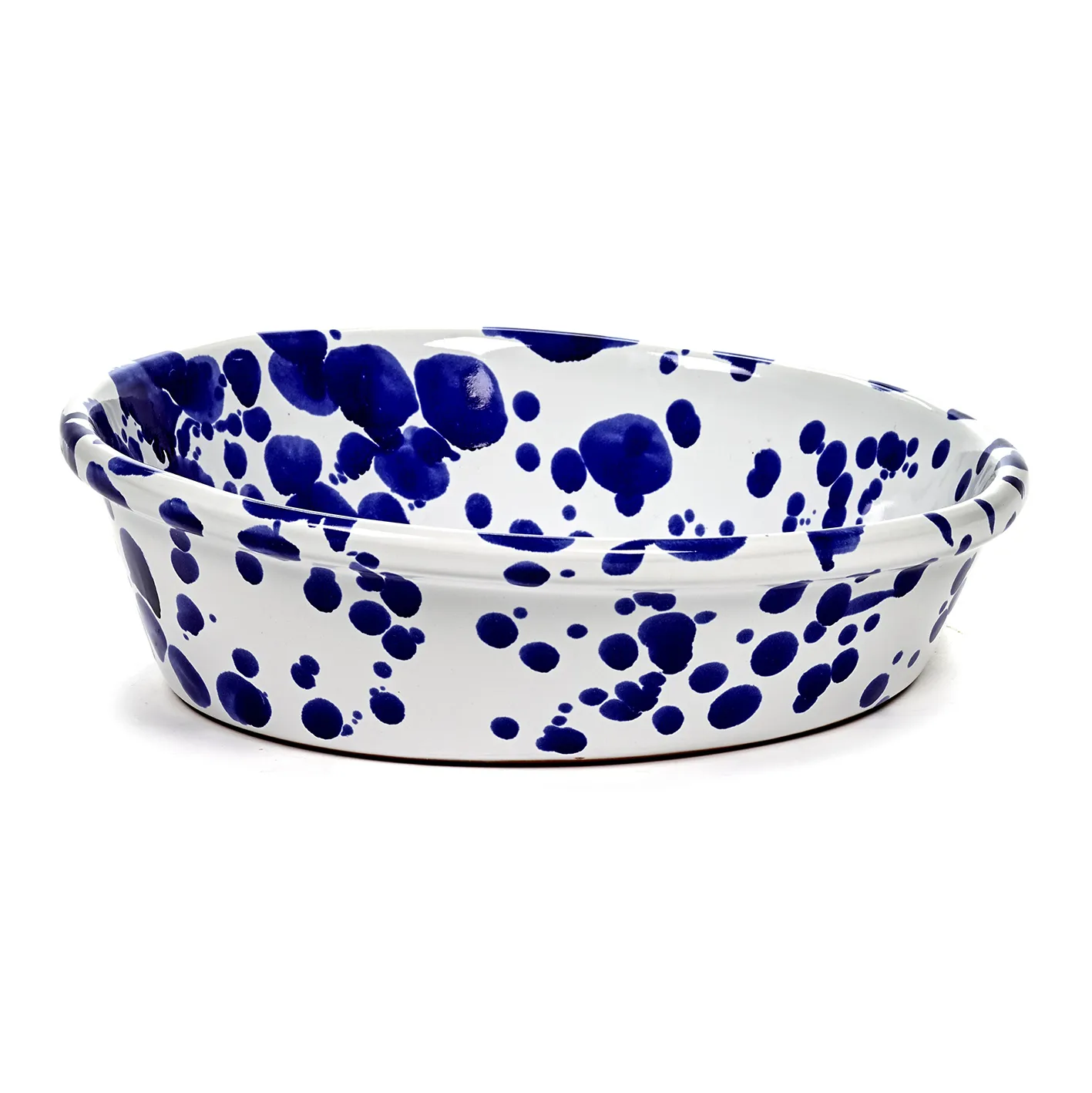 Saladeira M Table Nomade, white-blue Serax