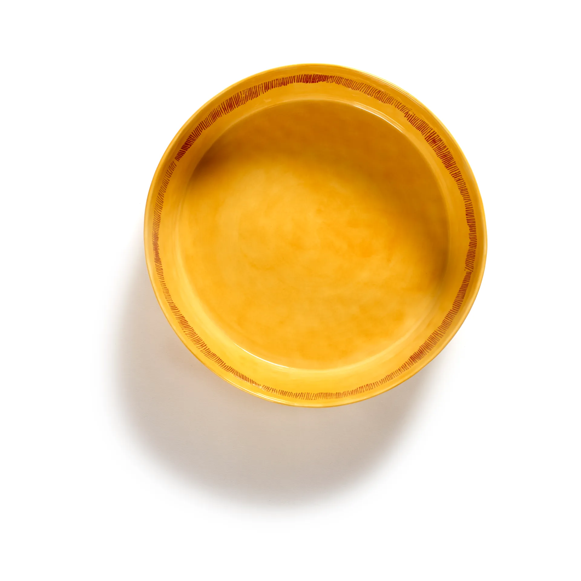 Saladeira Ottolenghi Feast Ø27,5 cm, Yellow stripes-red Serax