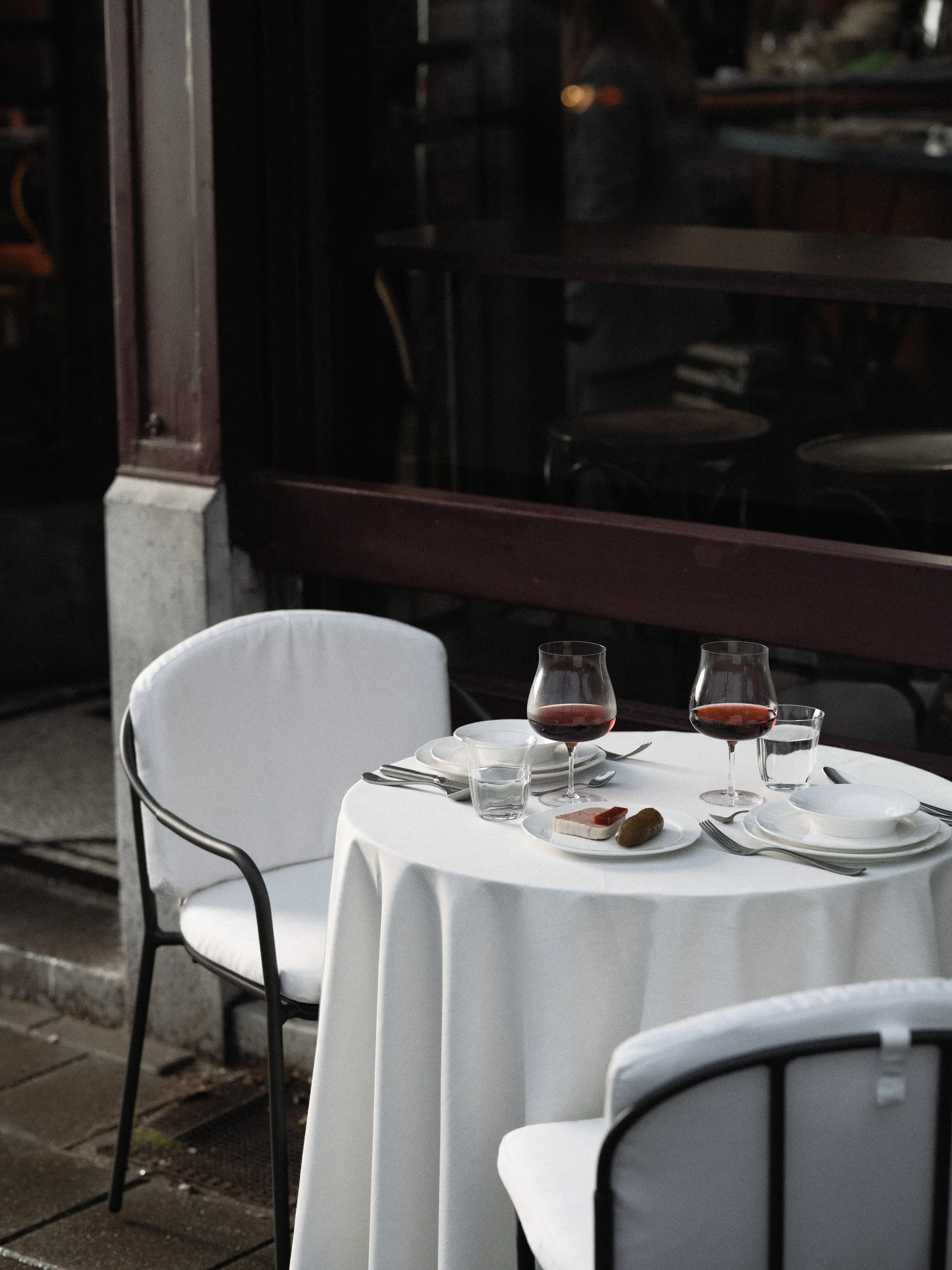 Silhouette prato de fundo lateral M Ø15 cm 4 un., Branco Serax