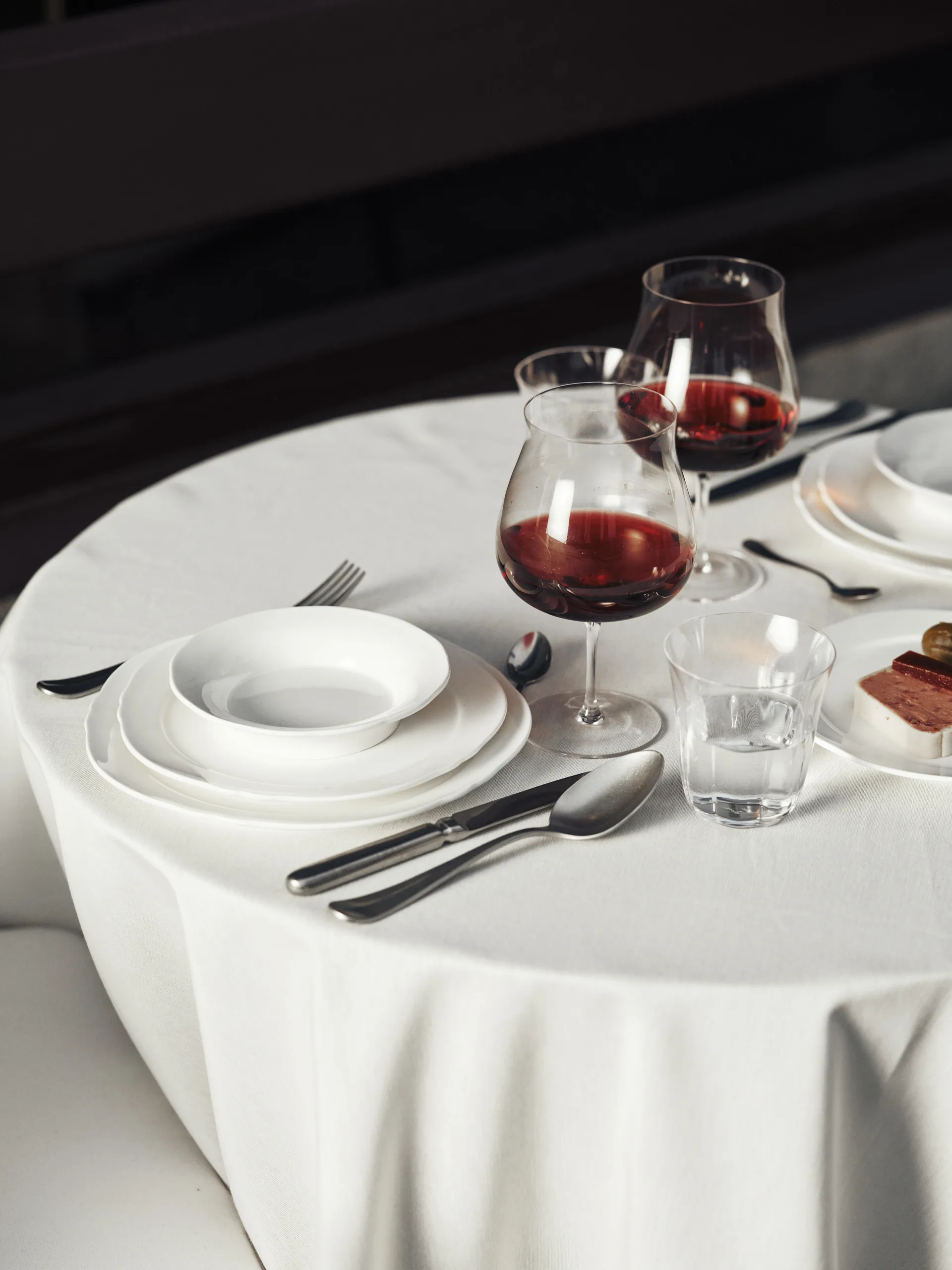 Silhouette prato de fundo lateral M Ø15 cm 4 un., Branco Serax