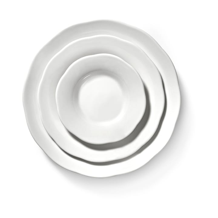 Silhouette prato de fundo lateral S Ø10,5 cm 4 un., Branco Serax
