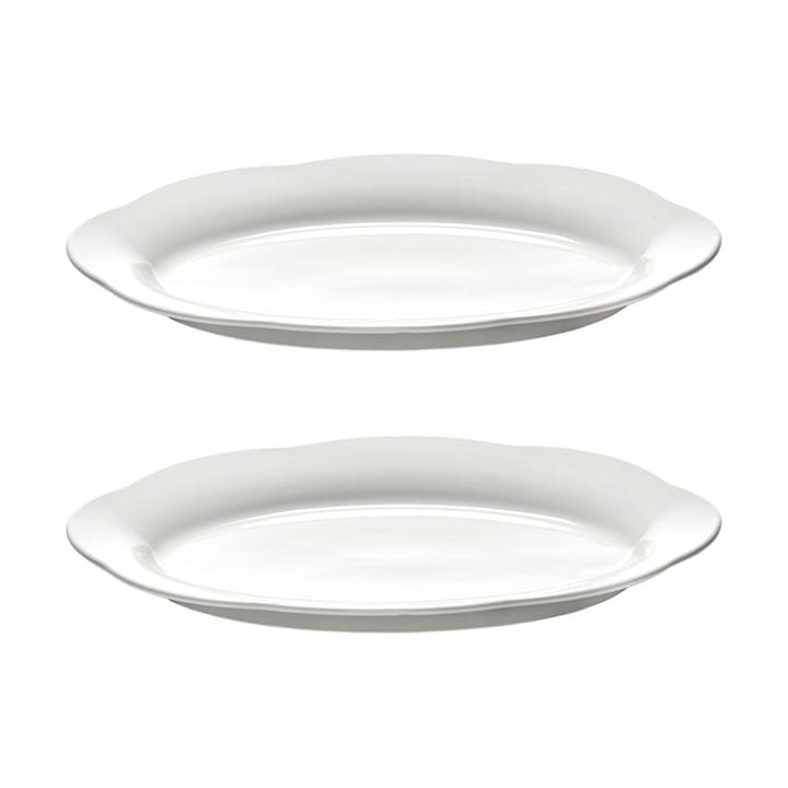Silhouette prato oval fundo L 21x30 cm 2 un. - Branco - Serax
