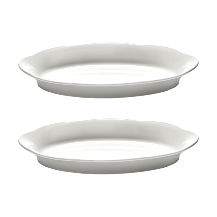 Silhouette prato oval fundo M 15x24,5 cm 2 un. - Branco - Serax